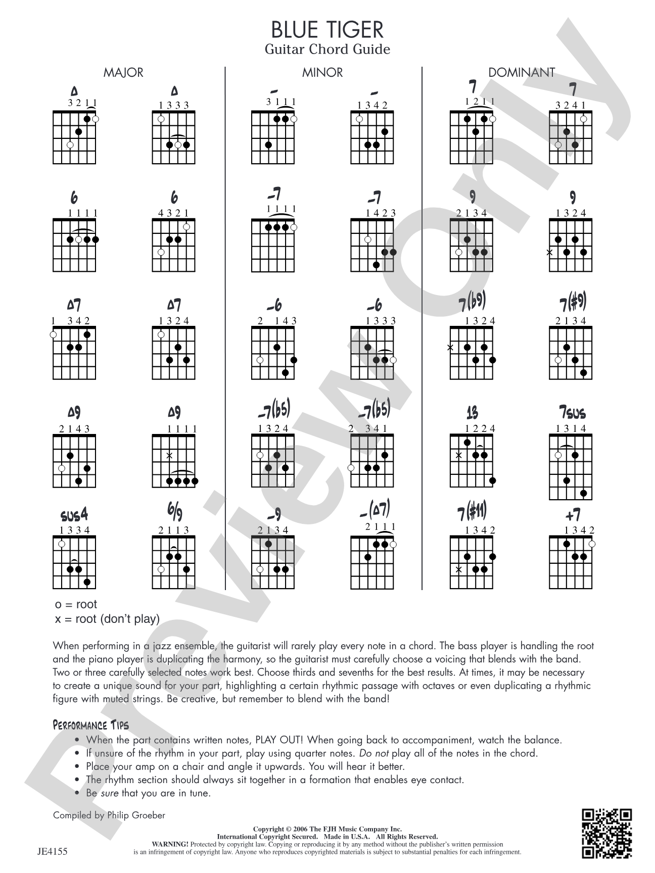Blue Tiger: Guitar Chord Guide