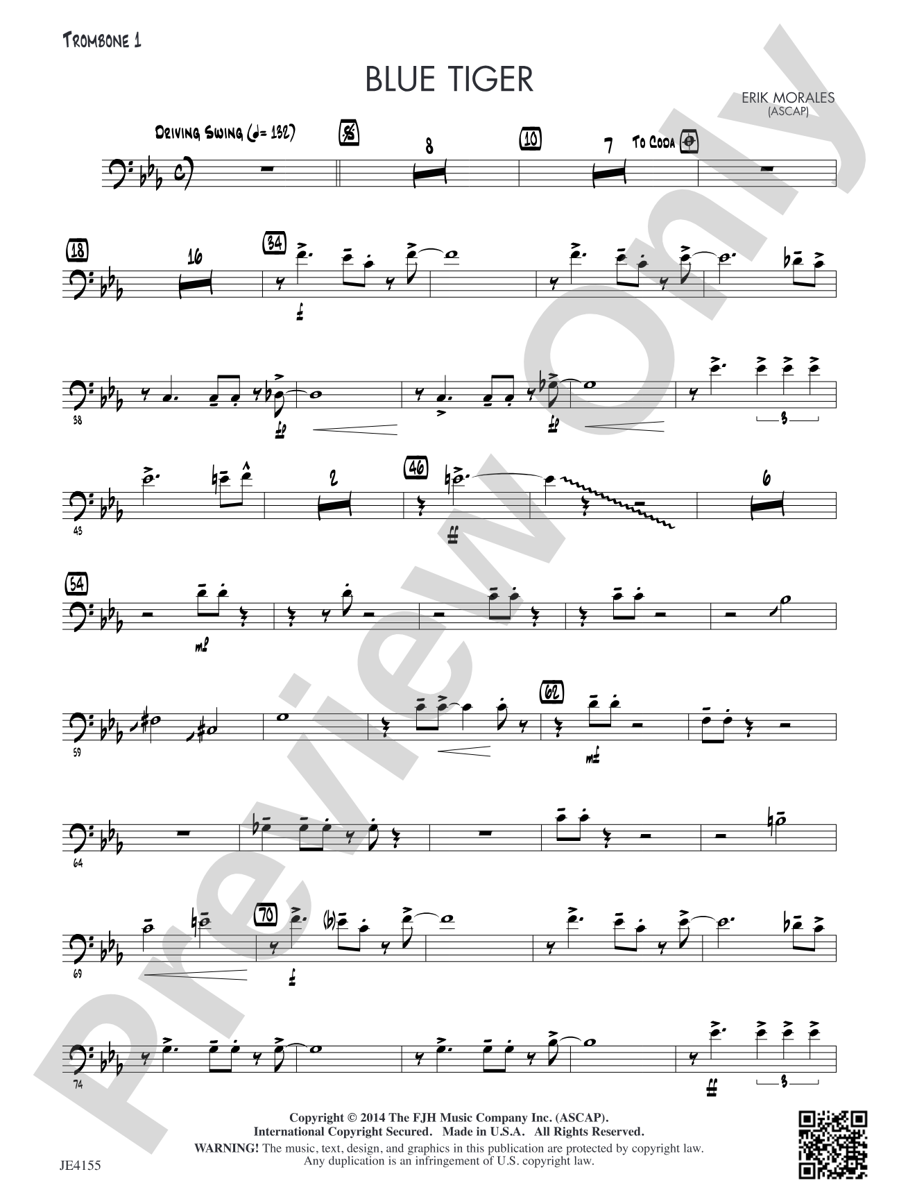 Blue Tiger: Trombone 1