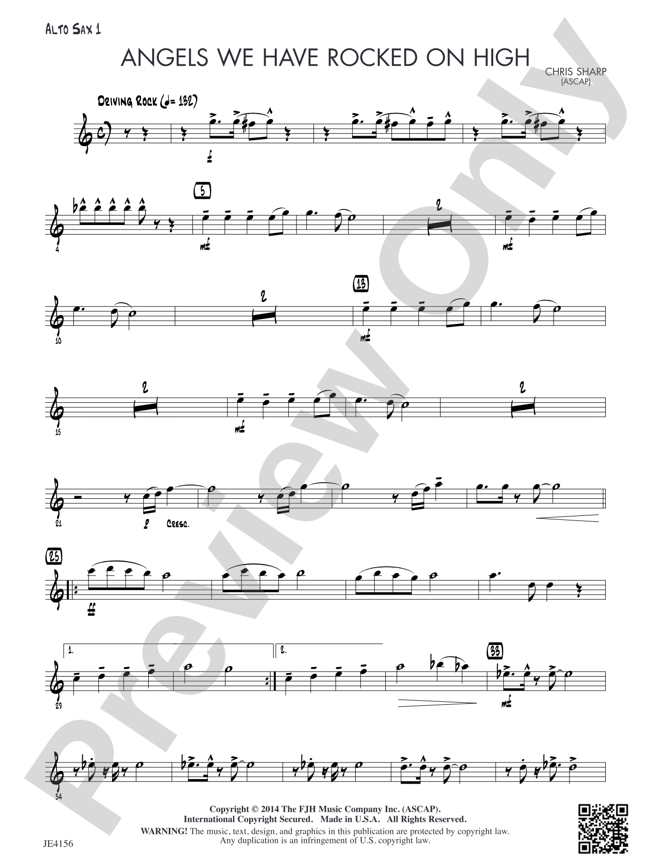 Angels We Have Rocked on High: Alto Sax 1