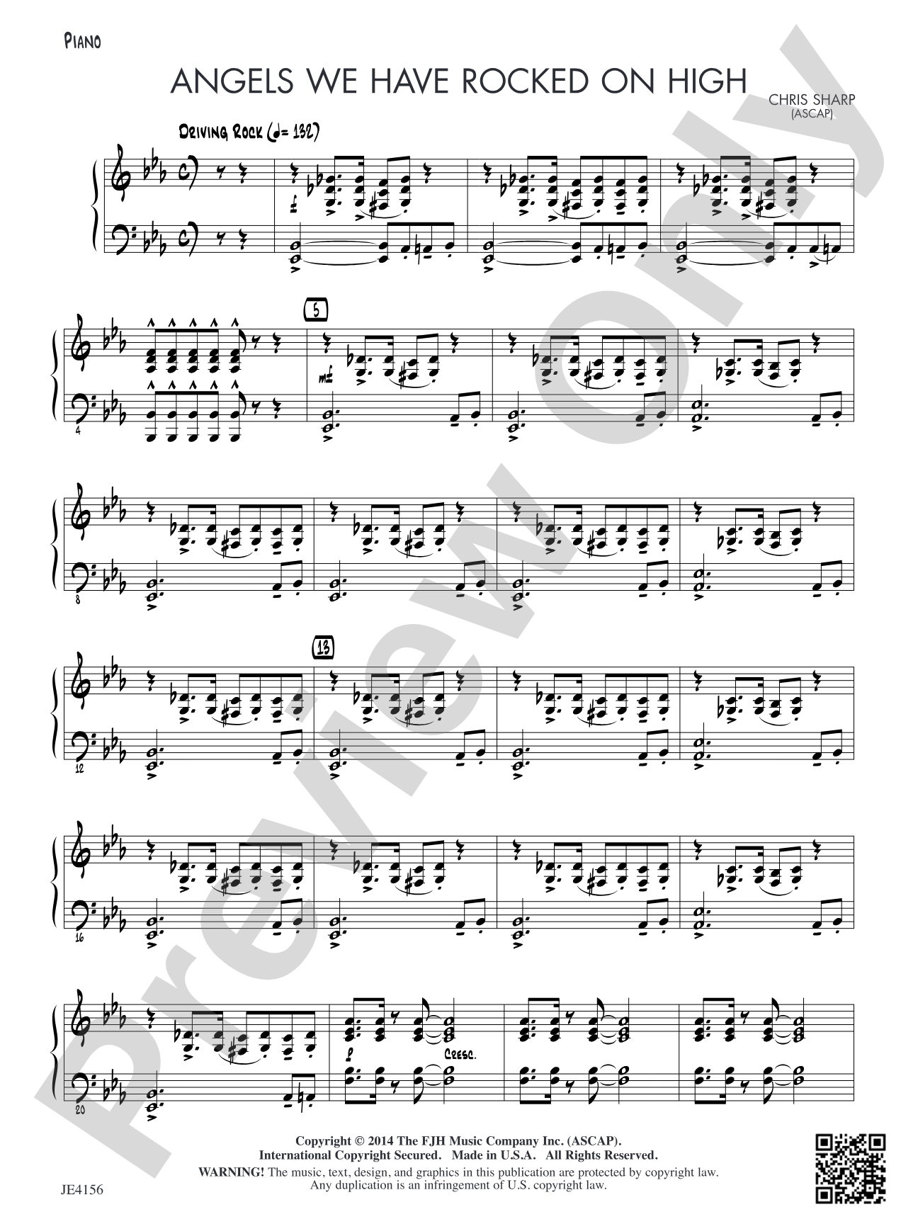Angels We Have Rocked on High: Piano