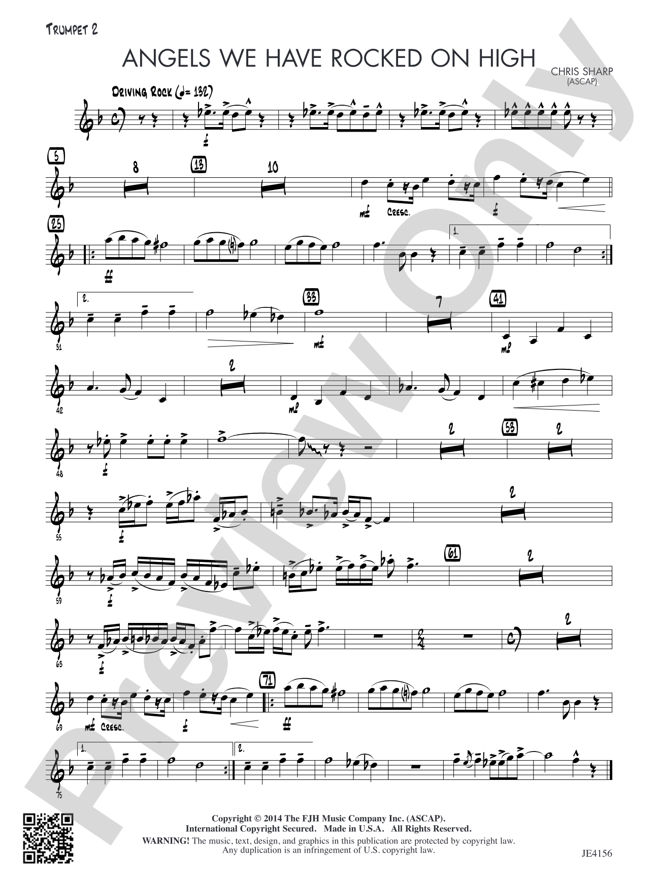 Angels We Have Rocked on High: Trumpet 2