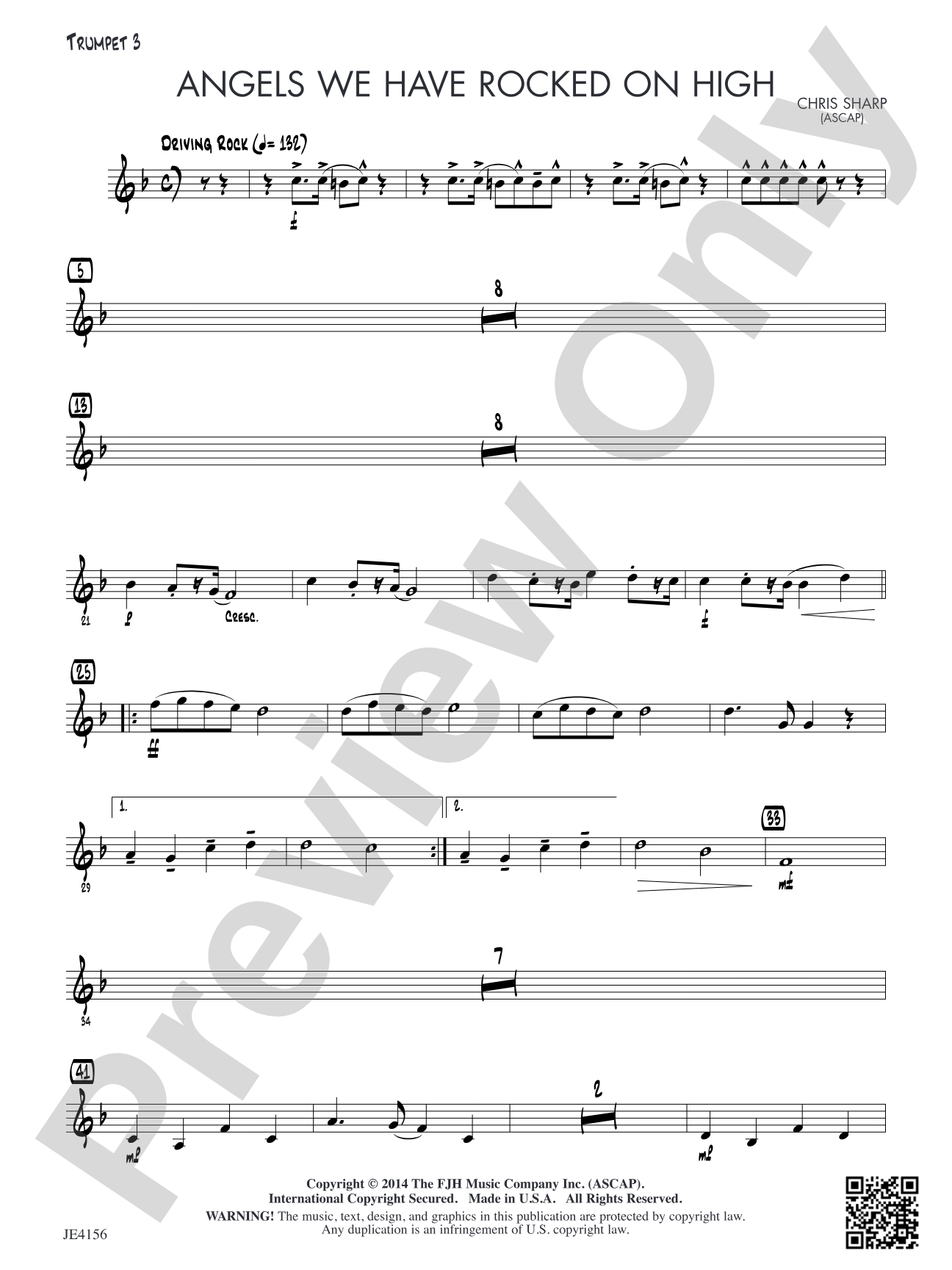 Angels We Have Rocked on High: Trumpet 3