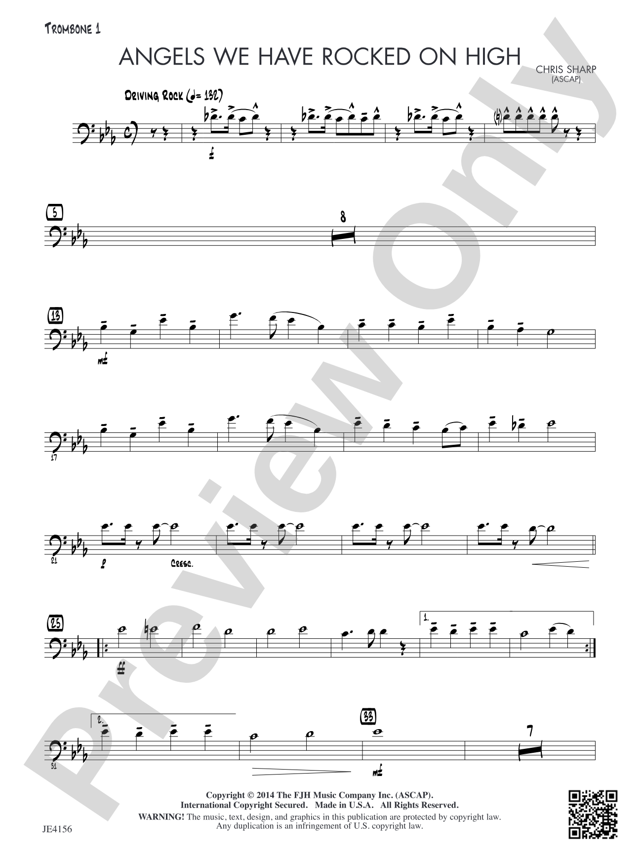 Angels We Have Rocked on High: Trombone 1
