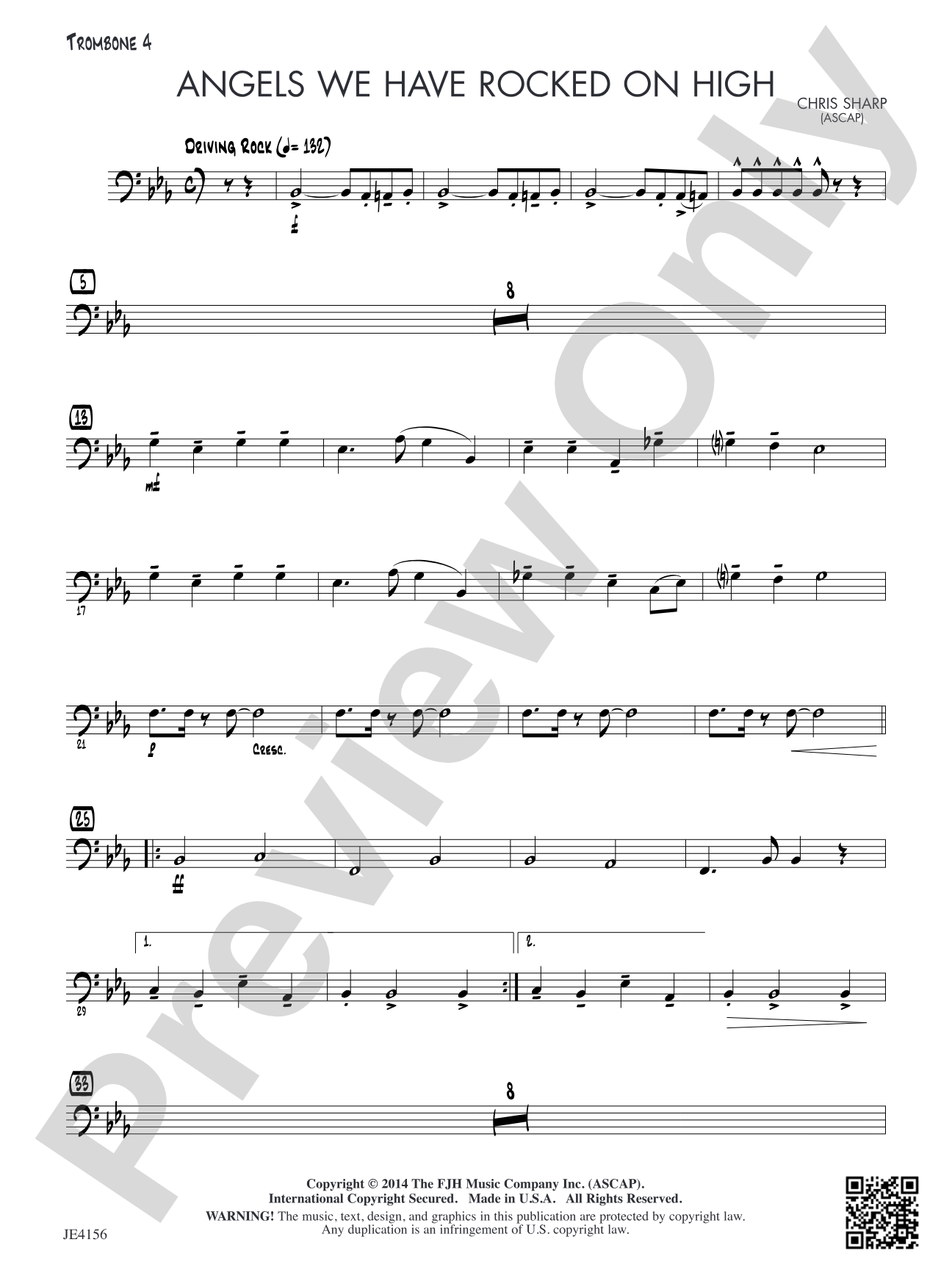 Angels We Have Rocked on High: Trombone 4