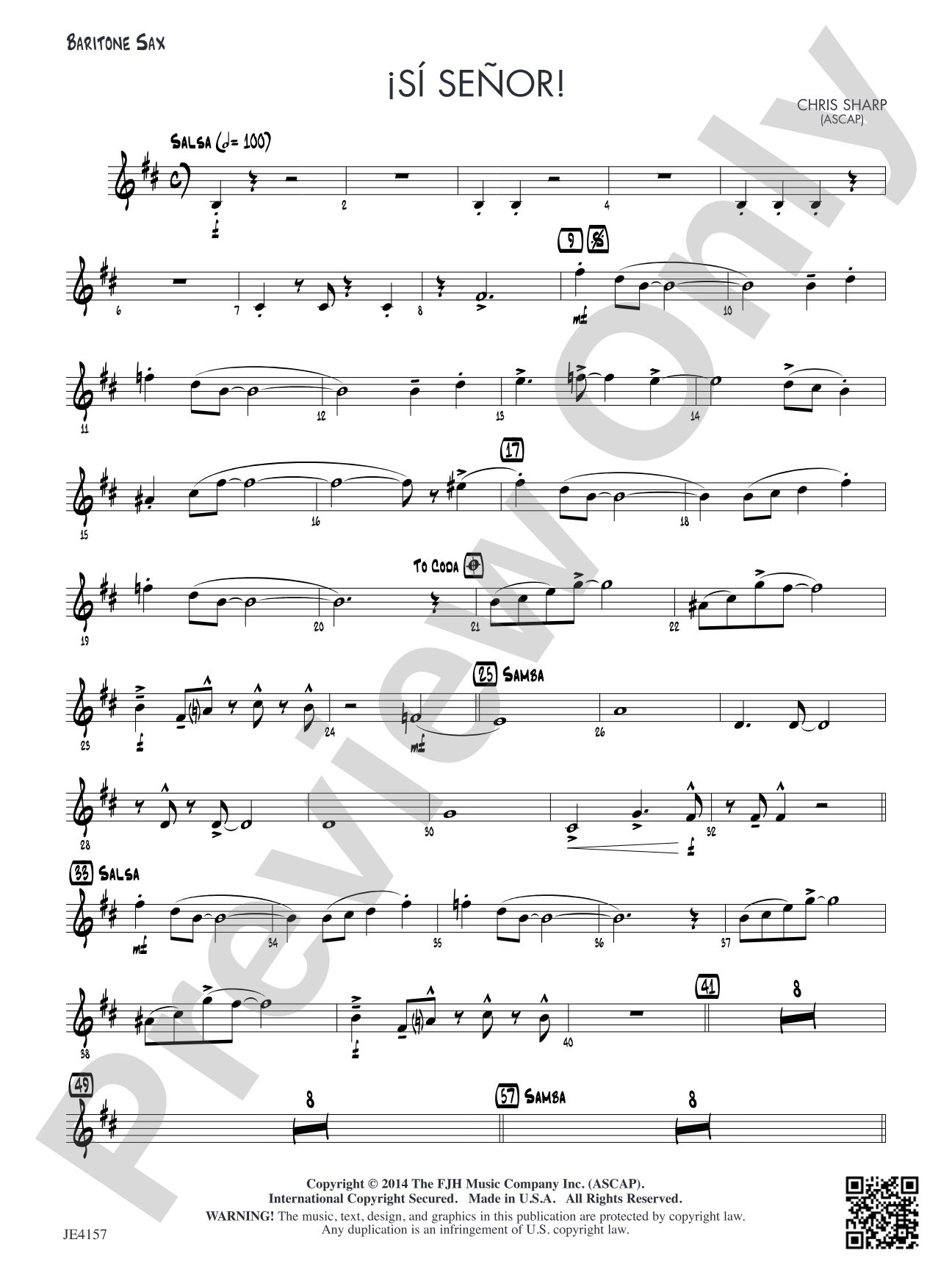 Si Senor!: Baritone Sax