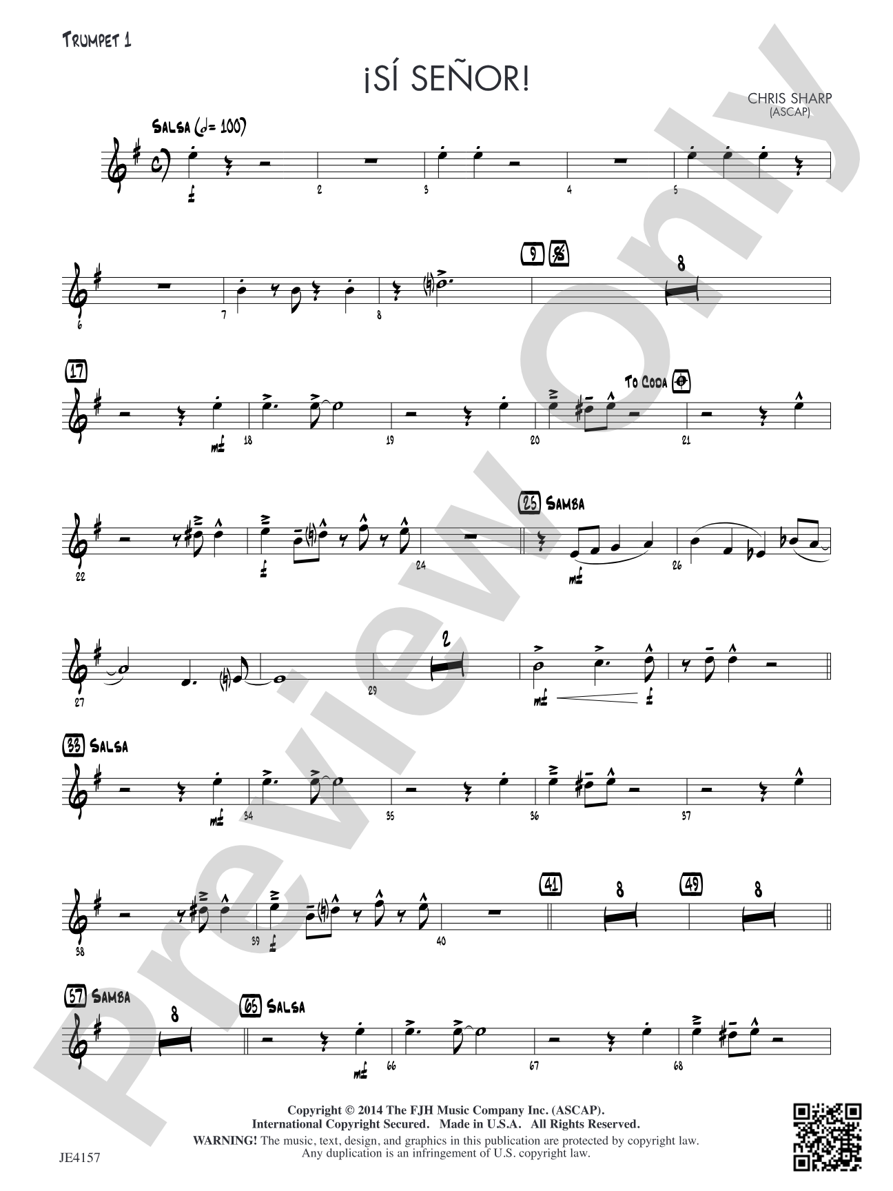Si Senor!: Trumpet 1