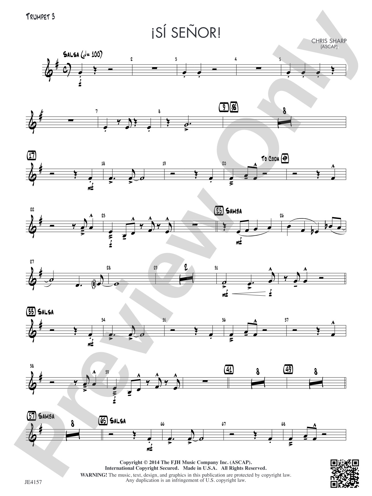 Si Senor!: Trumpet 3