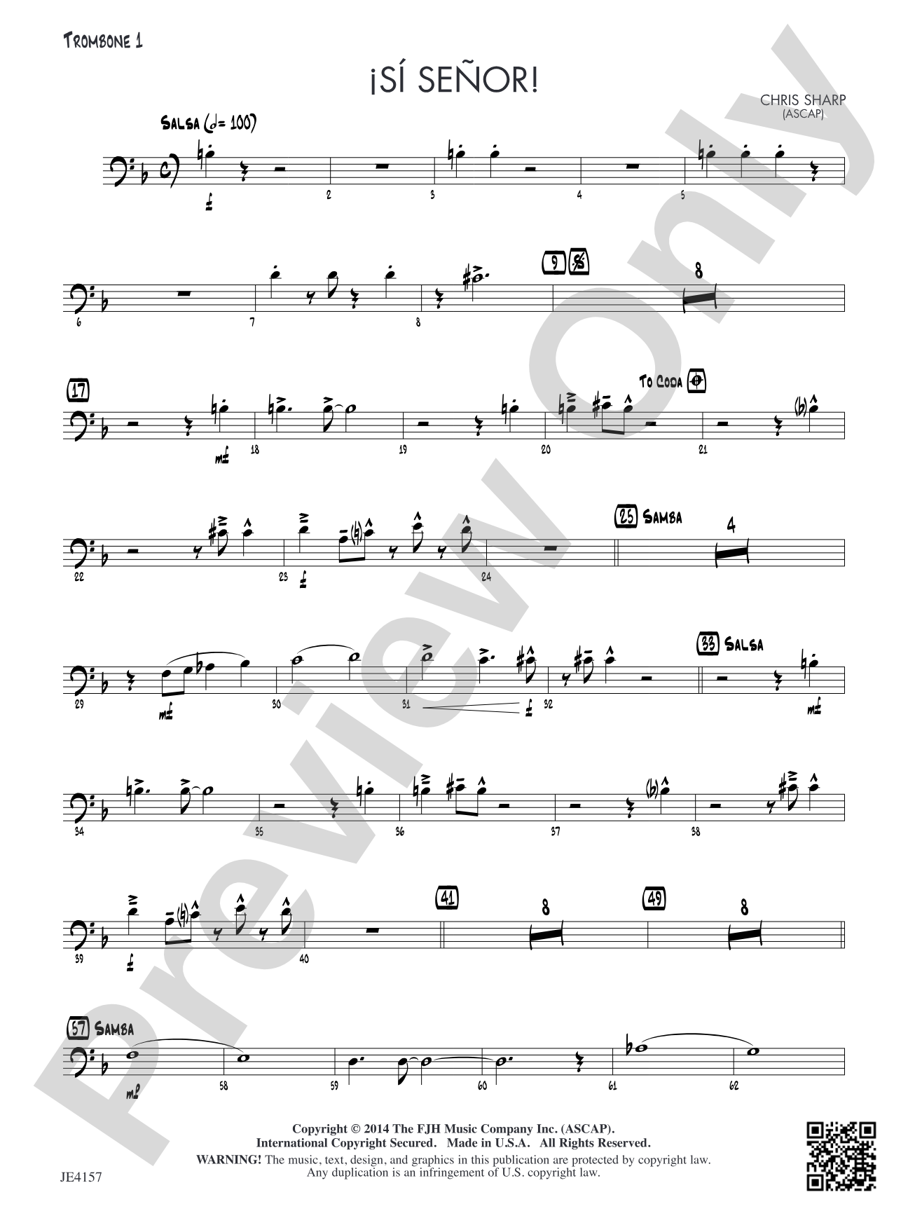 Si Senor!: Trombone 1