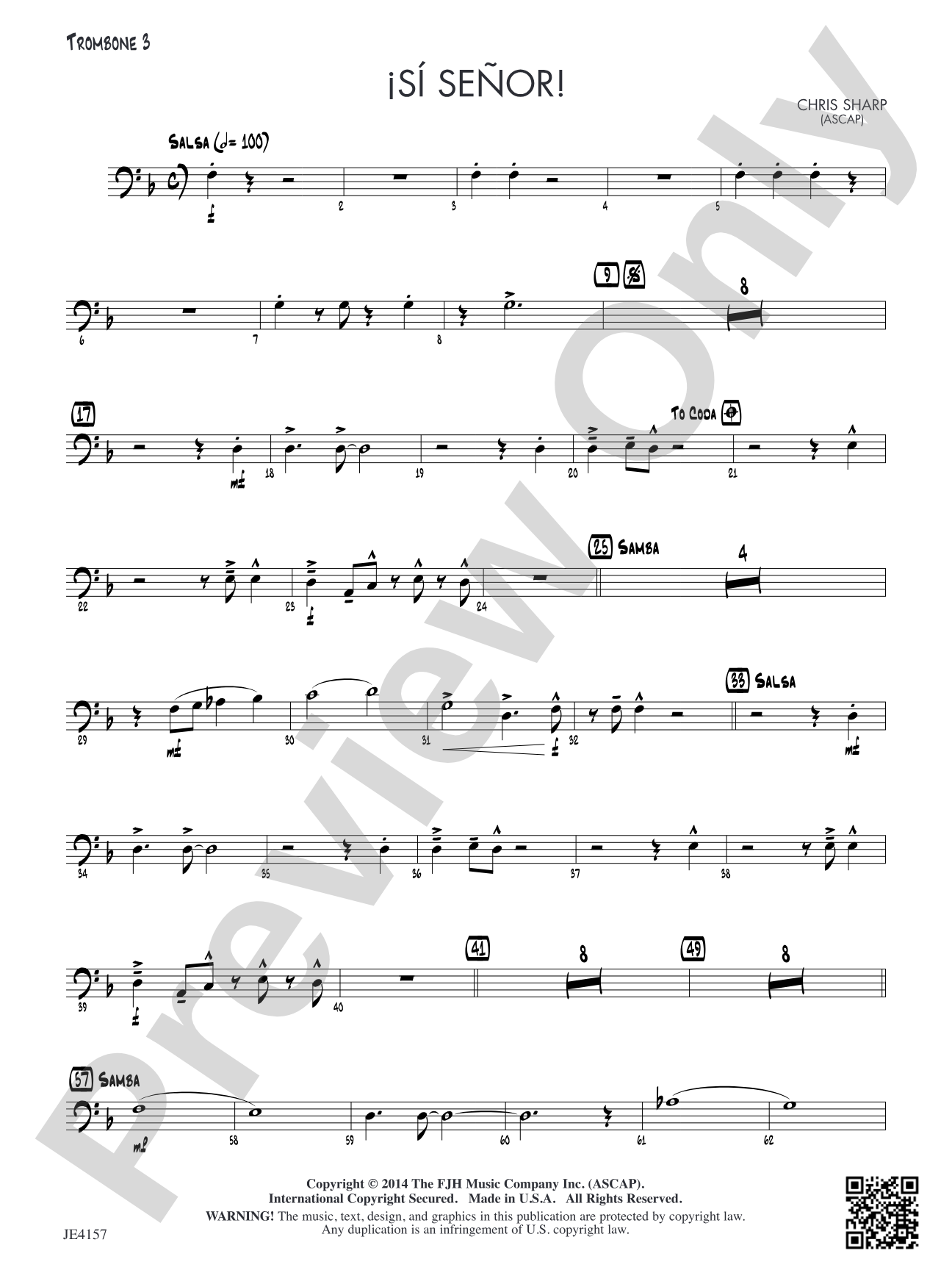Si Senor!: Trombone 3