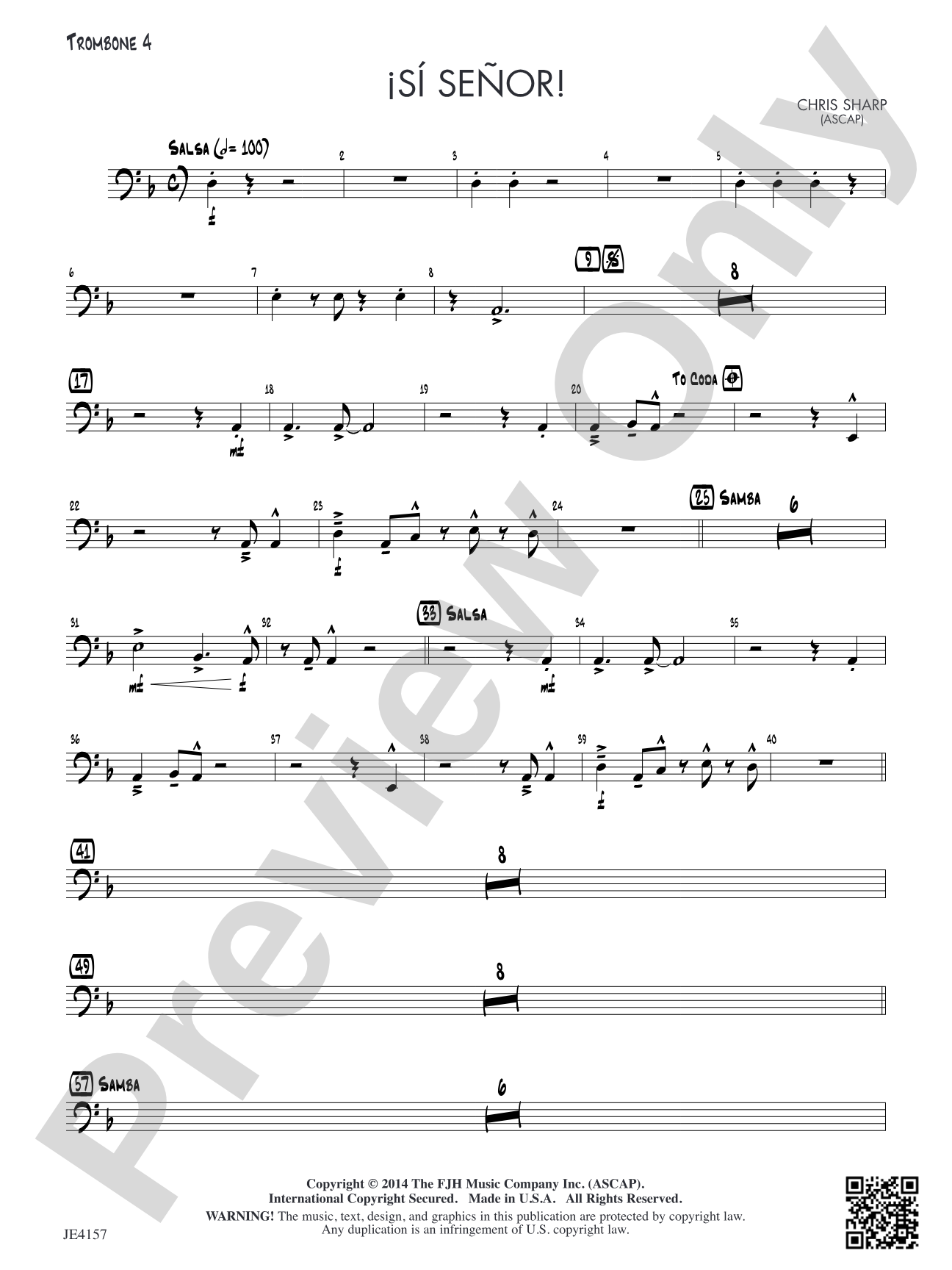 Si Senor!: Trombone 4