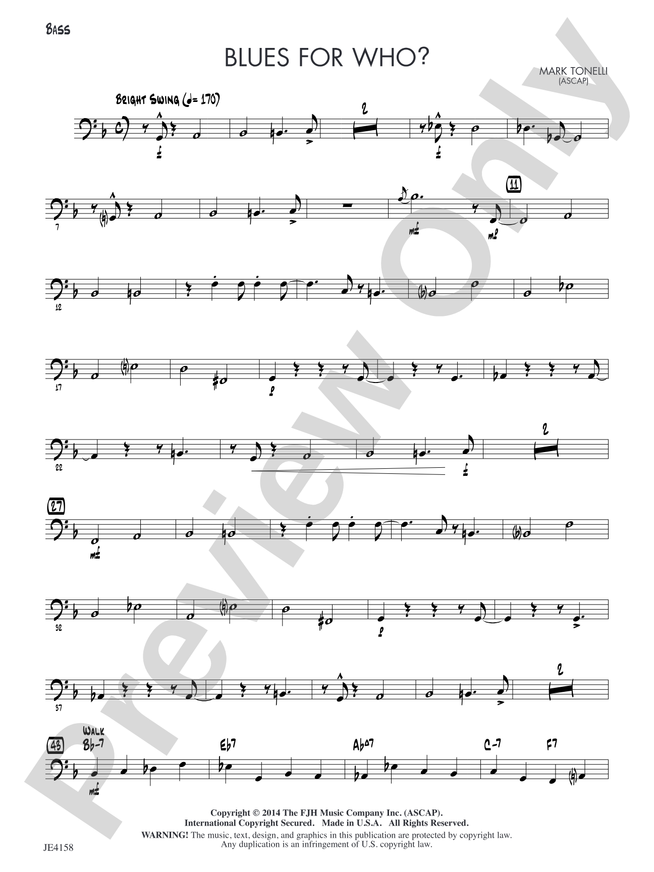 Blues for Who?: Bass