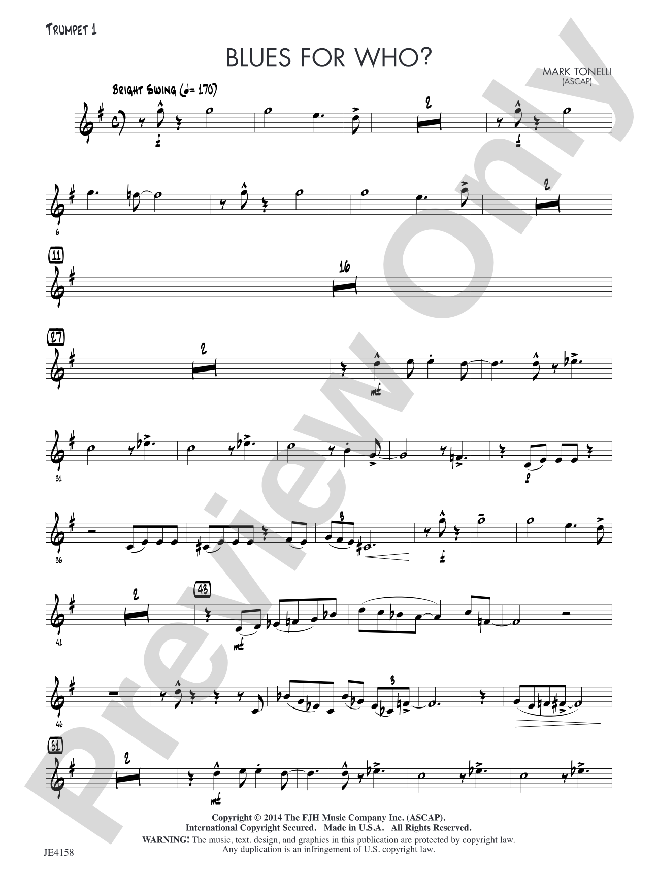 Blues for Who?: Trumpet 1