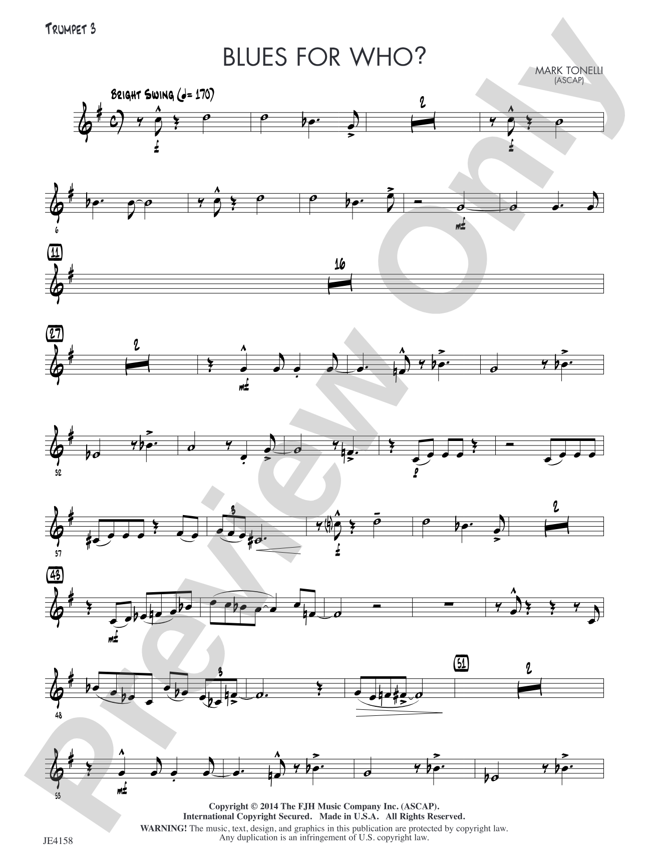 Blues for Who?: Trumpet 3