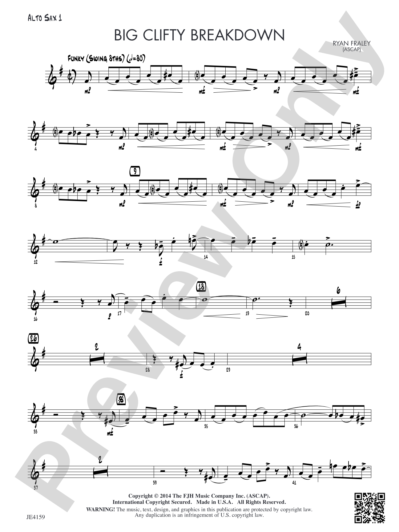 Big Clifty Breakdown: Alto Sax 1