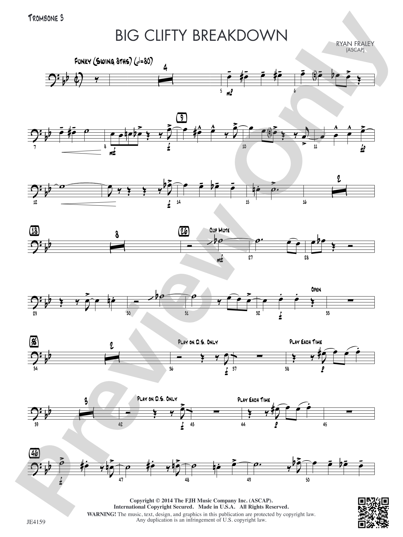 Big Clifty Breakdown: Trombone 3 (opt.)
