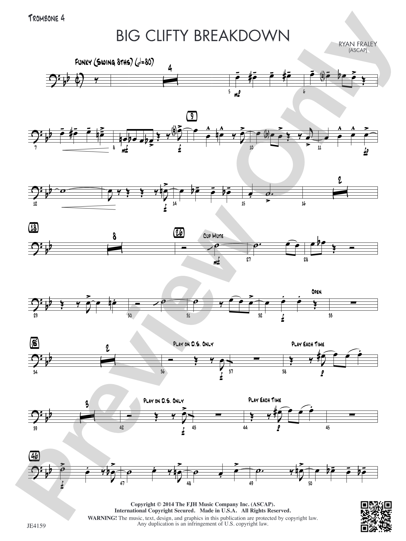 Big Clifty Breakdown: Trombone 4 (opt.)