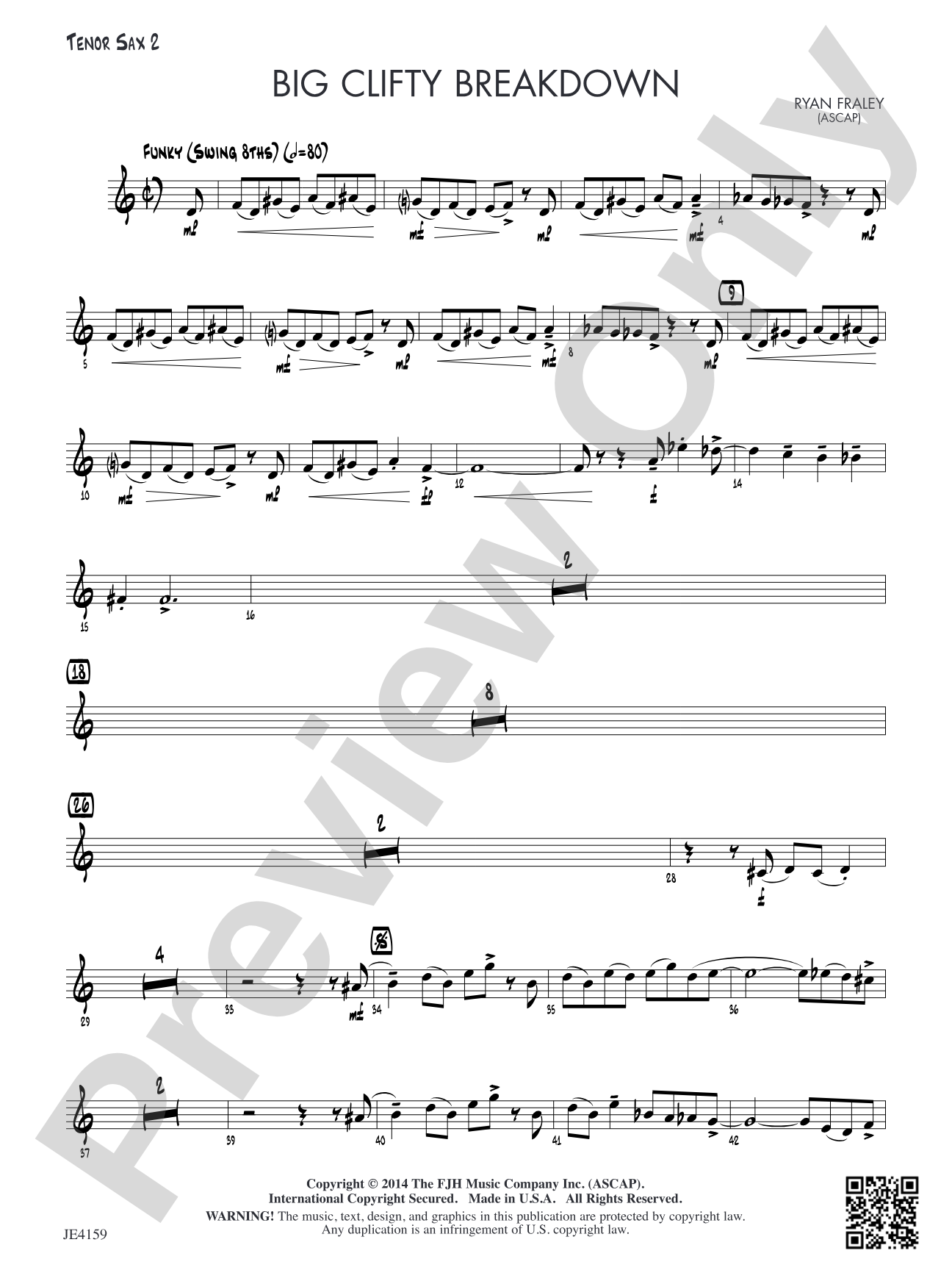 Big Clifty Breakdown: Tenor Sax 2