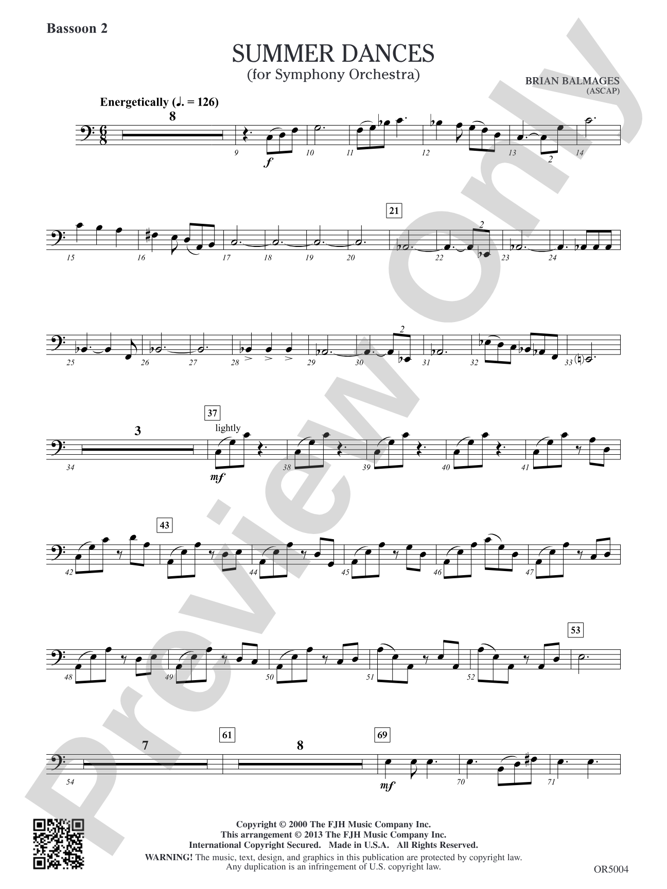 Summer Dances: Bassoon 2
