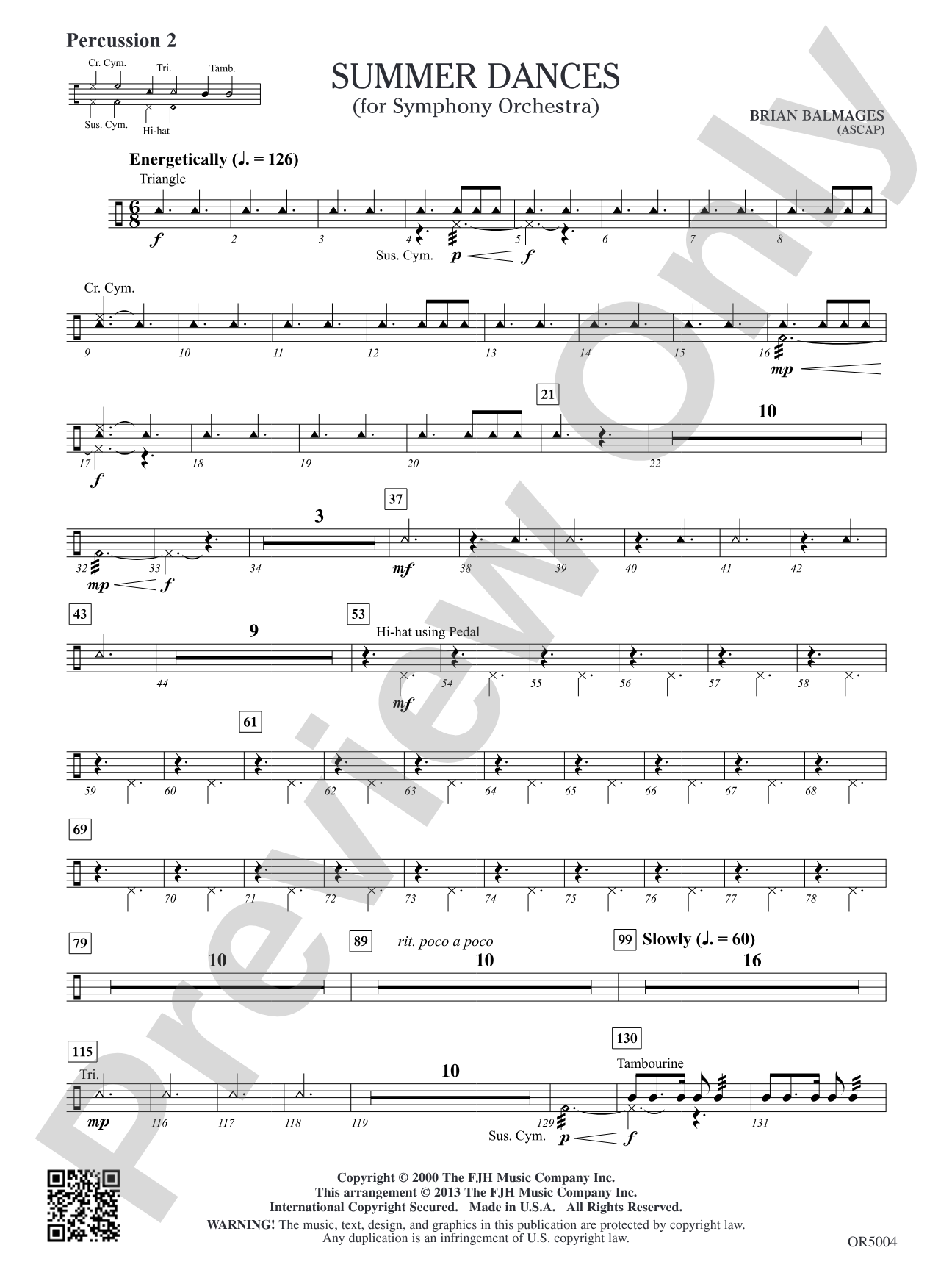 Summer Dances: Percussion 2