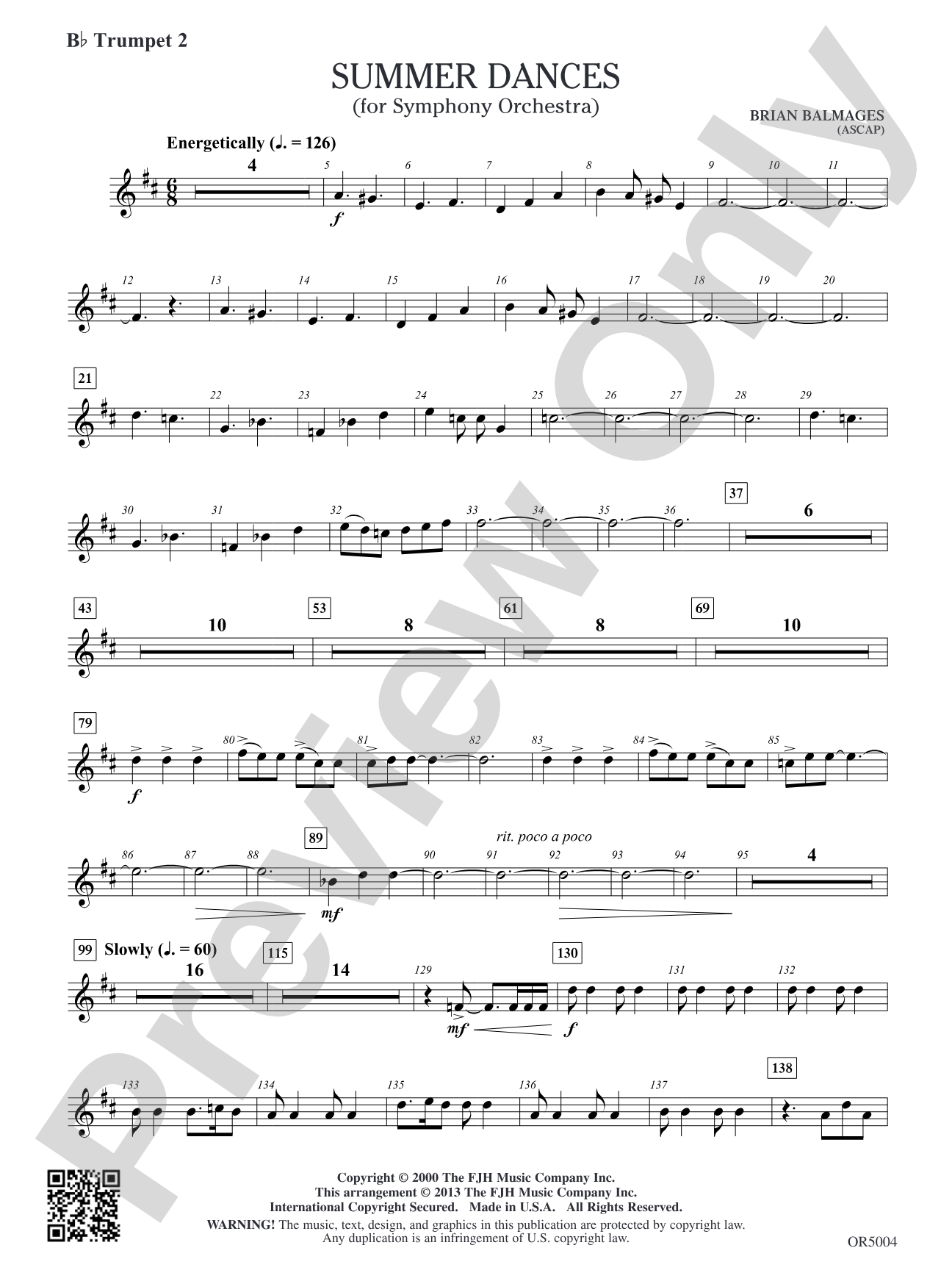 Summer Dances: B-flat Trumpet 2