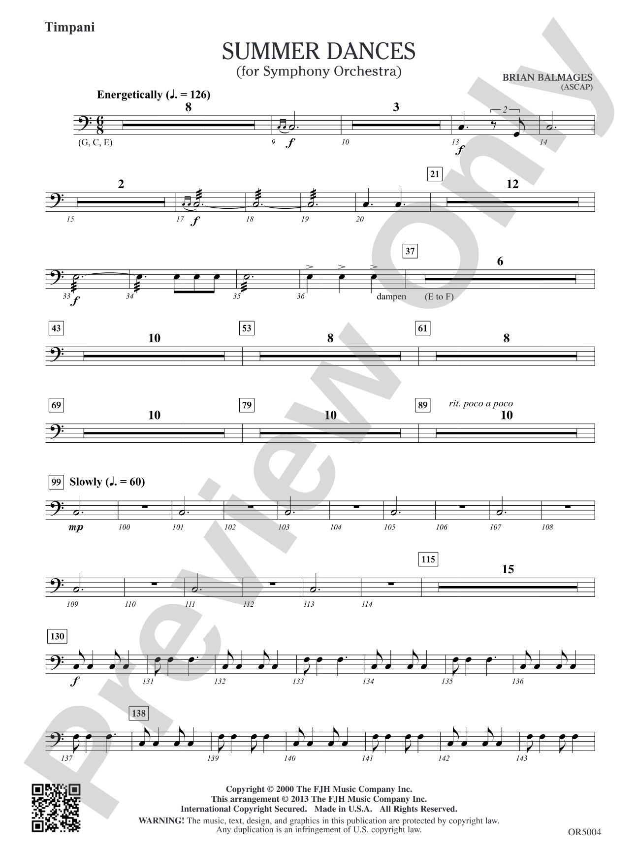 Summer Dances: Timpani