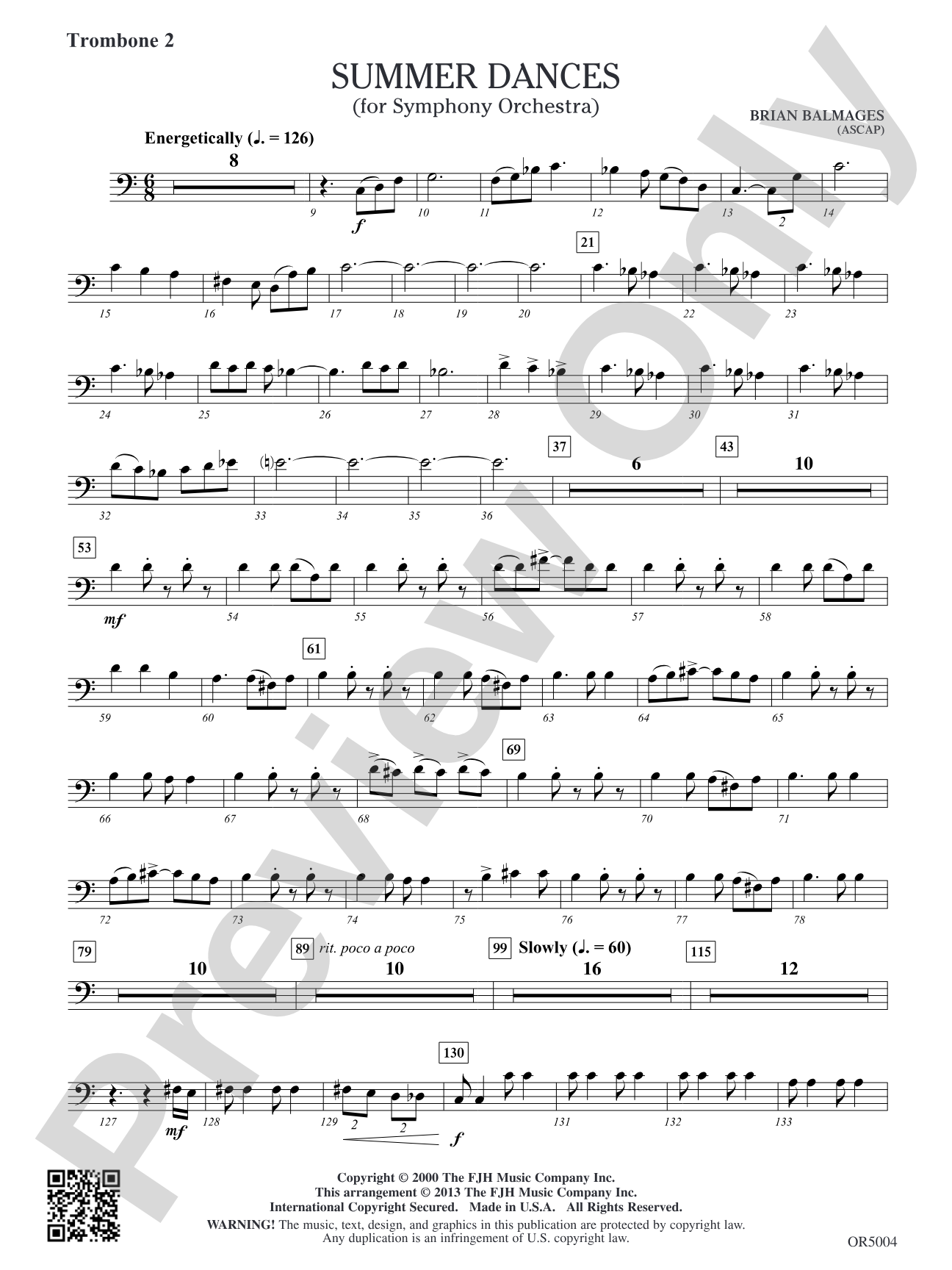 Summer Dances: Trombone 2