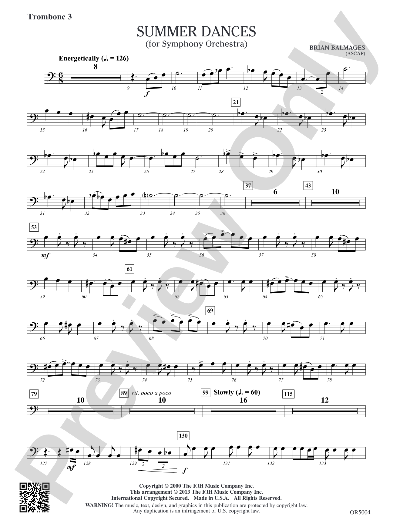Summer Dances: Trombone 3