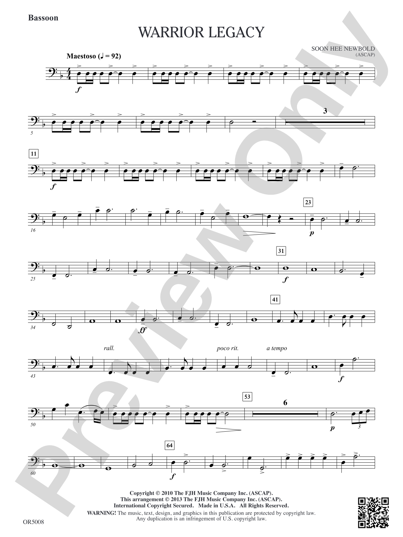 Warrior Legacy: Bassoon