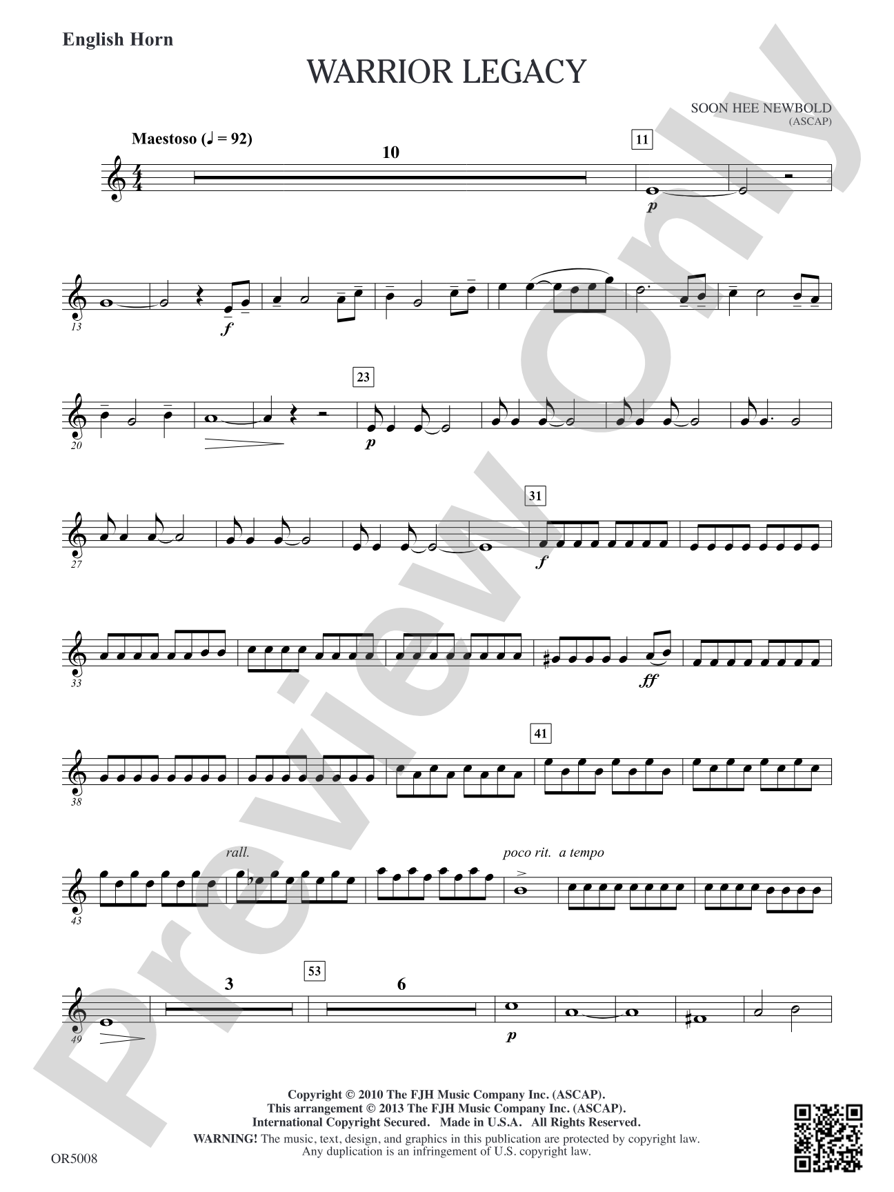 Warrior Legacy: English Horn