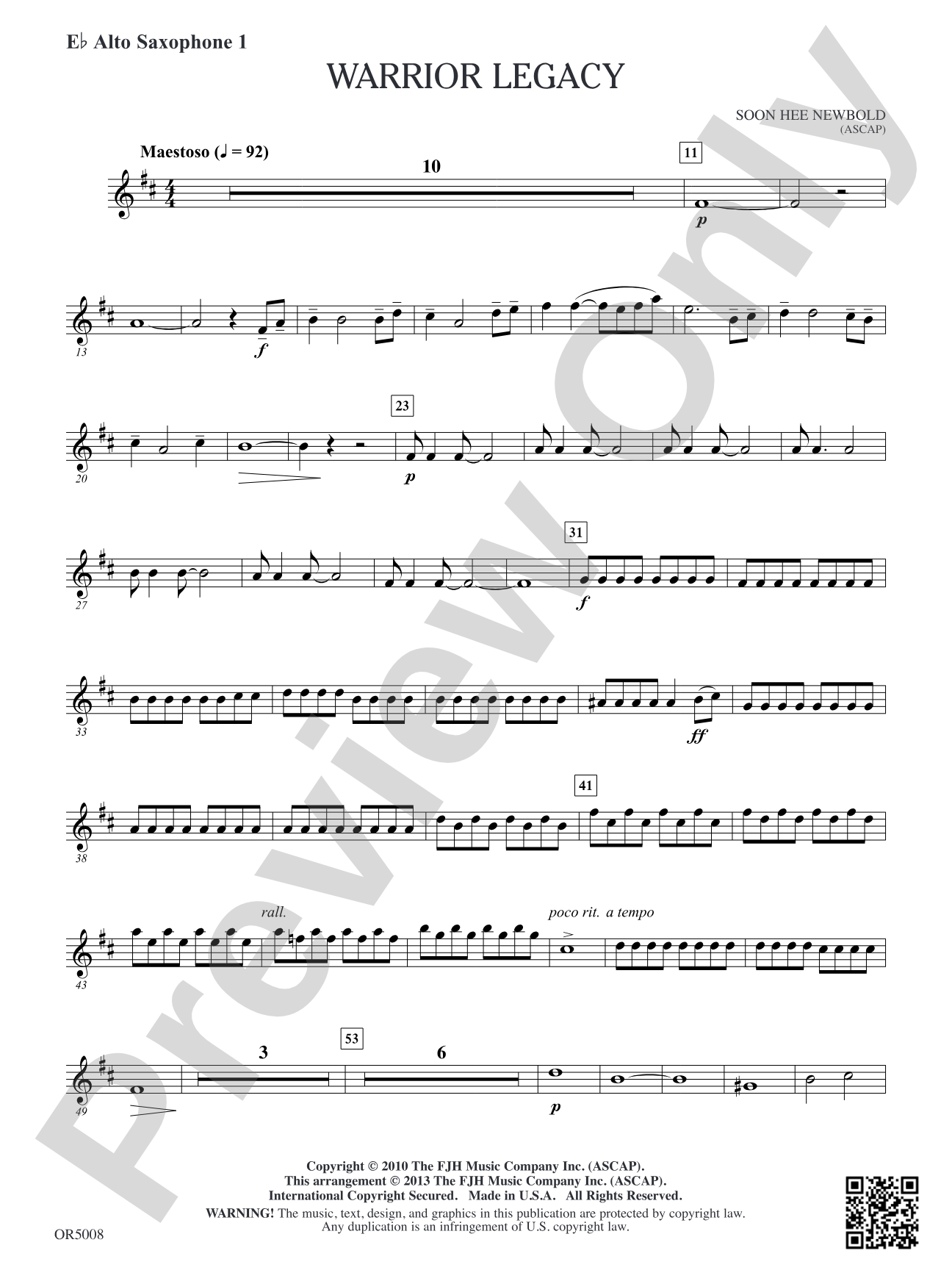 Warrior Legacy: Optional E-flat Alto Saxophone 1