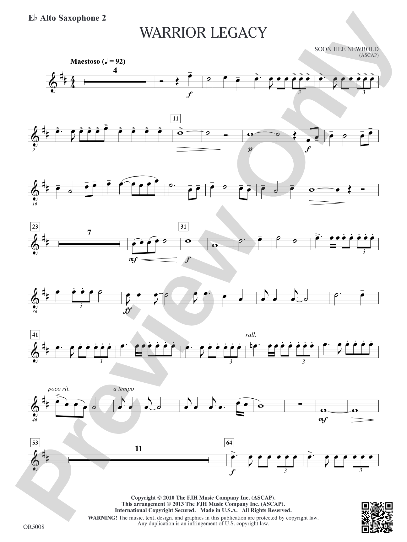 Warrior Legacy: Optional E-flat Alto Saxophone 2