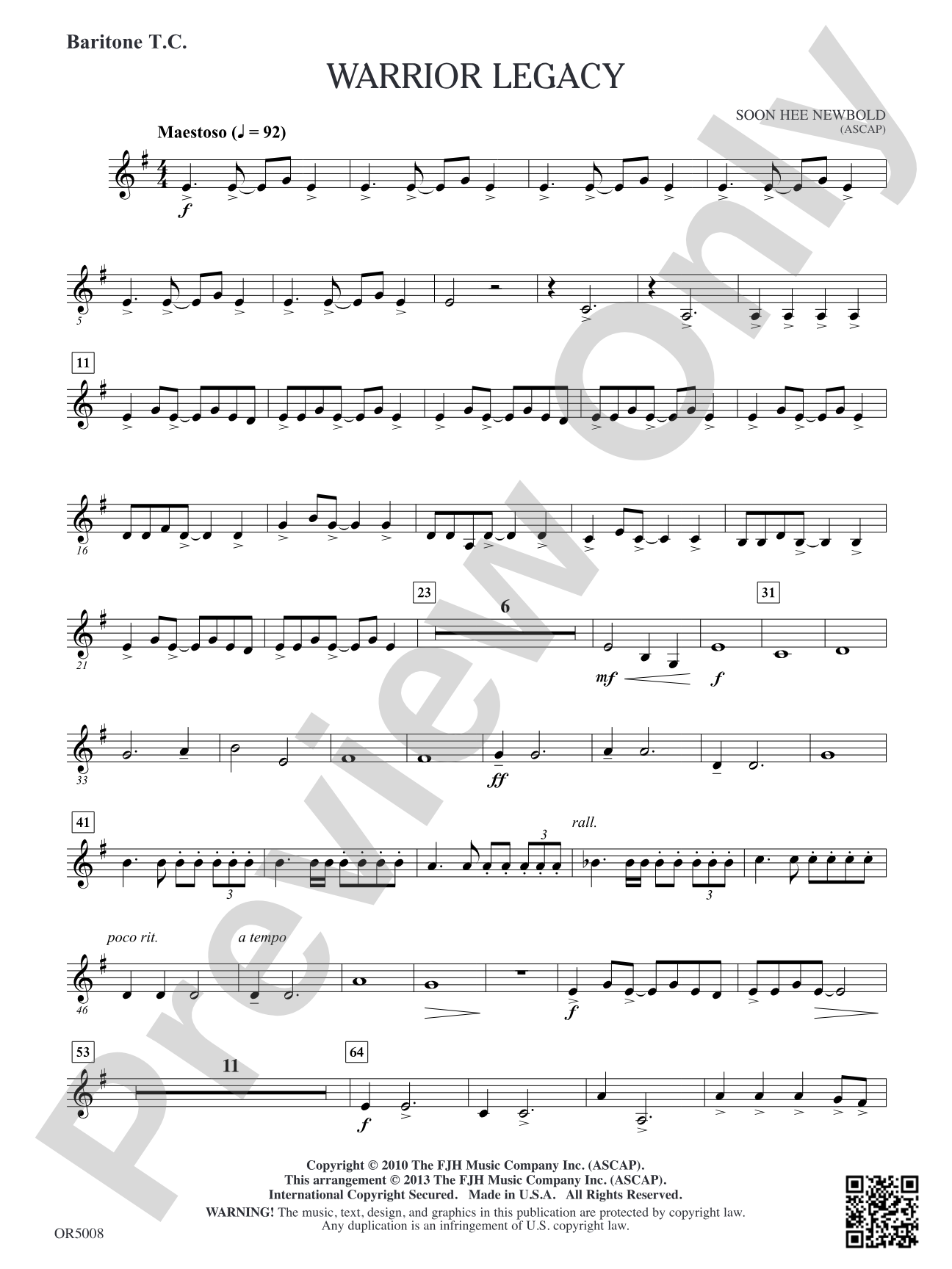 Warrior Legacy: Optional Baritone T.C.