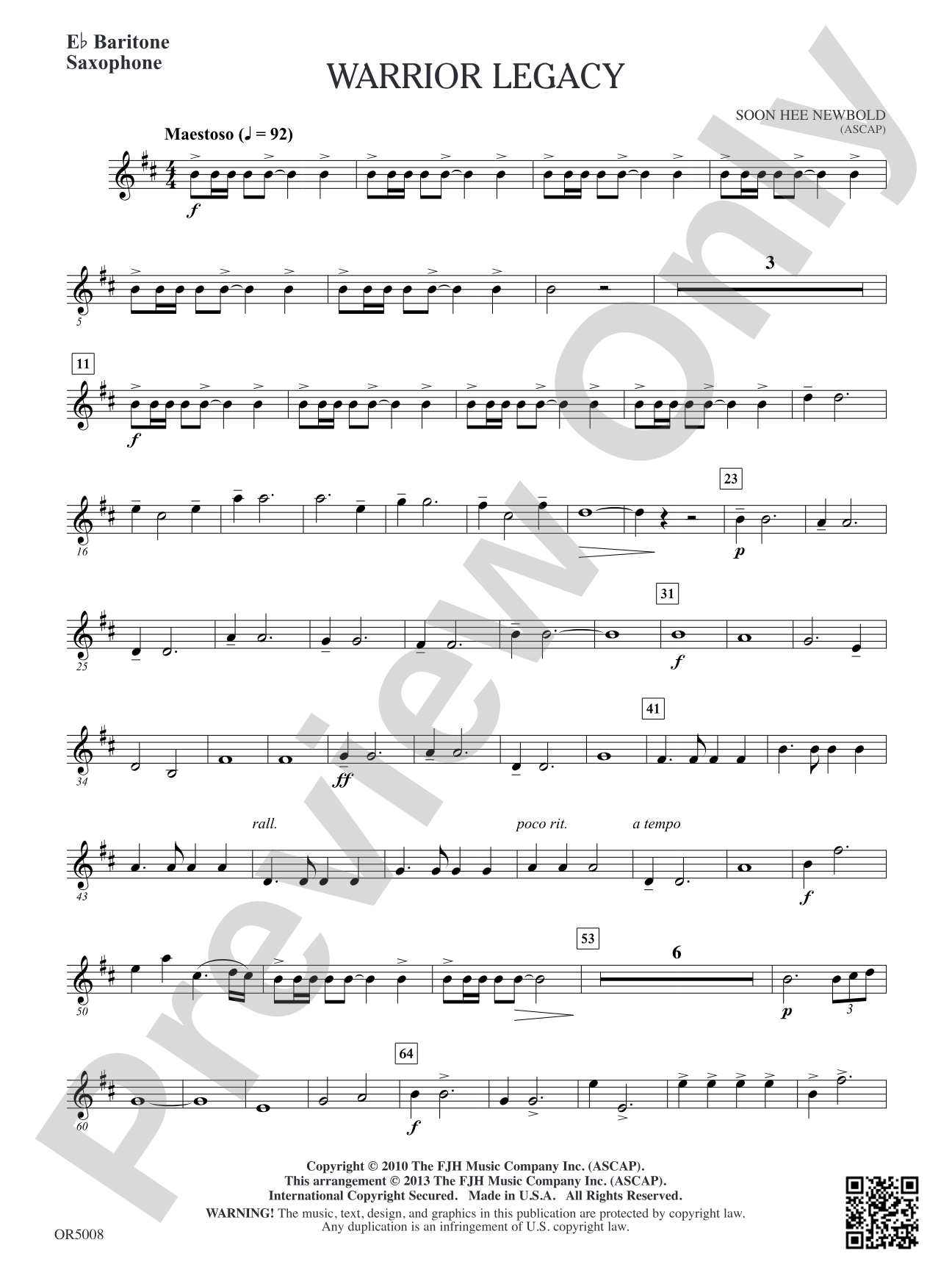 Warrior Legacy: Optional E-flat Baritone Saxophone