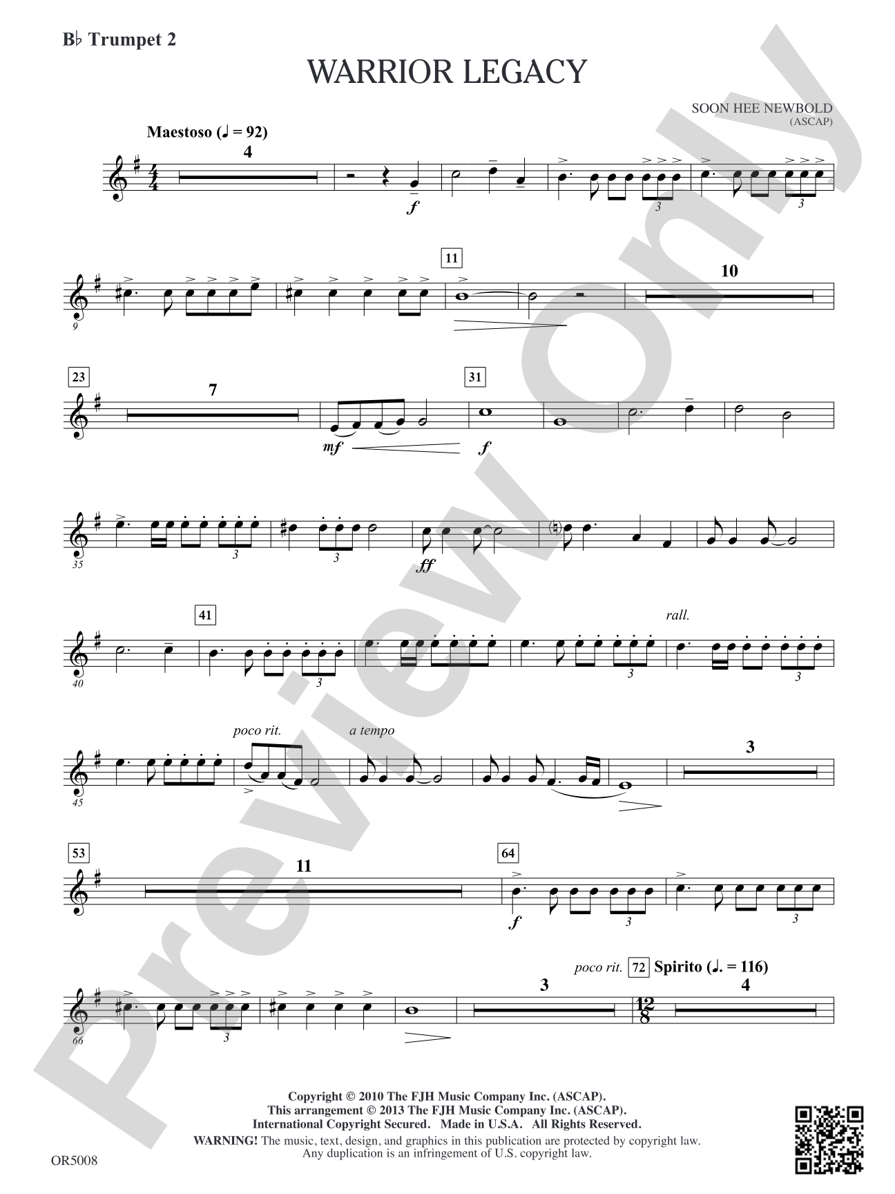 Warrior Legacy: B-flat Trumpet 2
