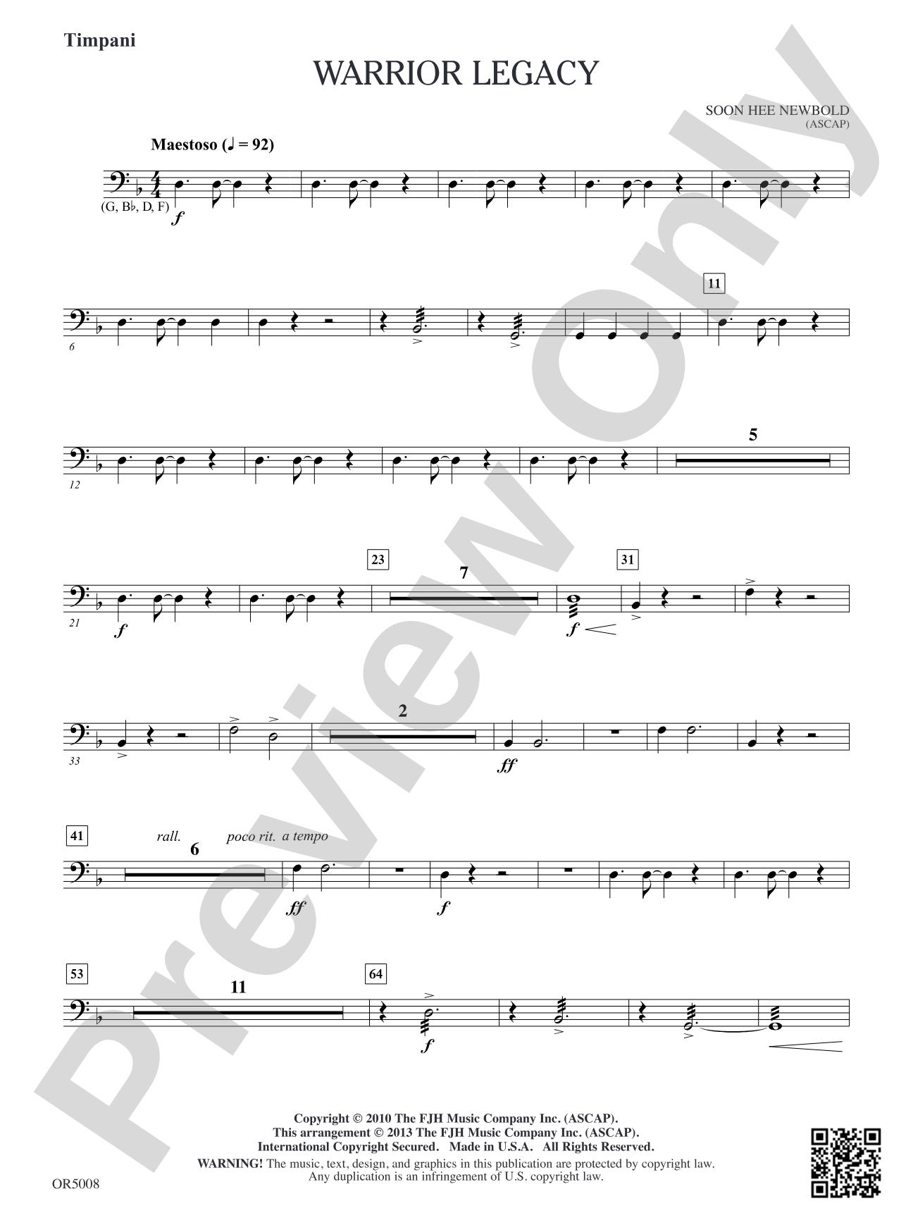 Warrior Legacy: Timpani