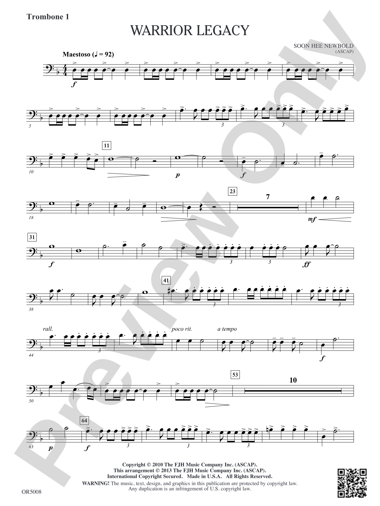 Warrior Legacy: Trombone 1