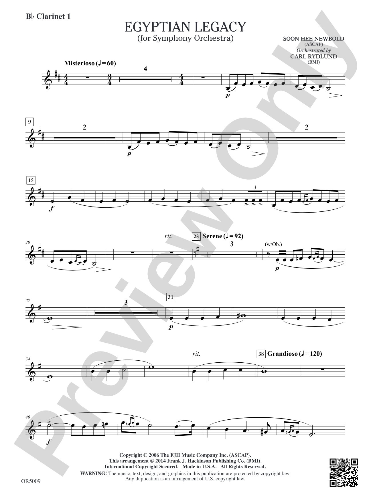 Egyptian Legacy: B-flat Clarinet 1