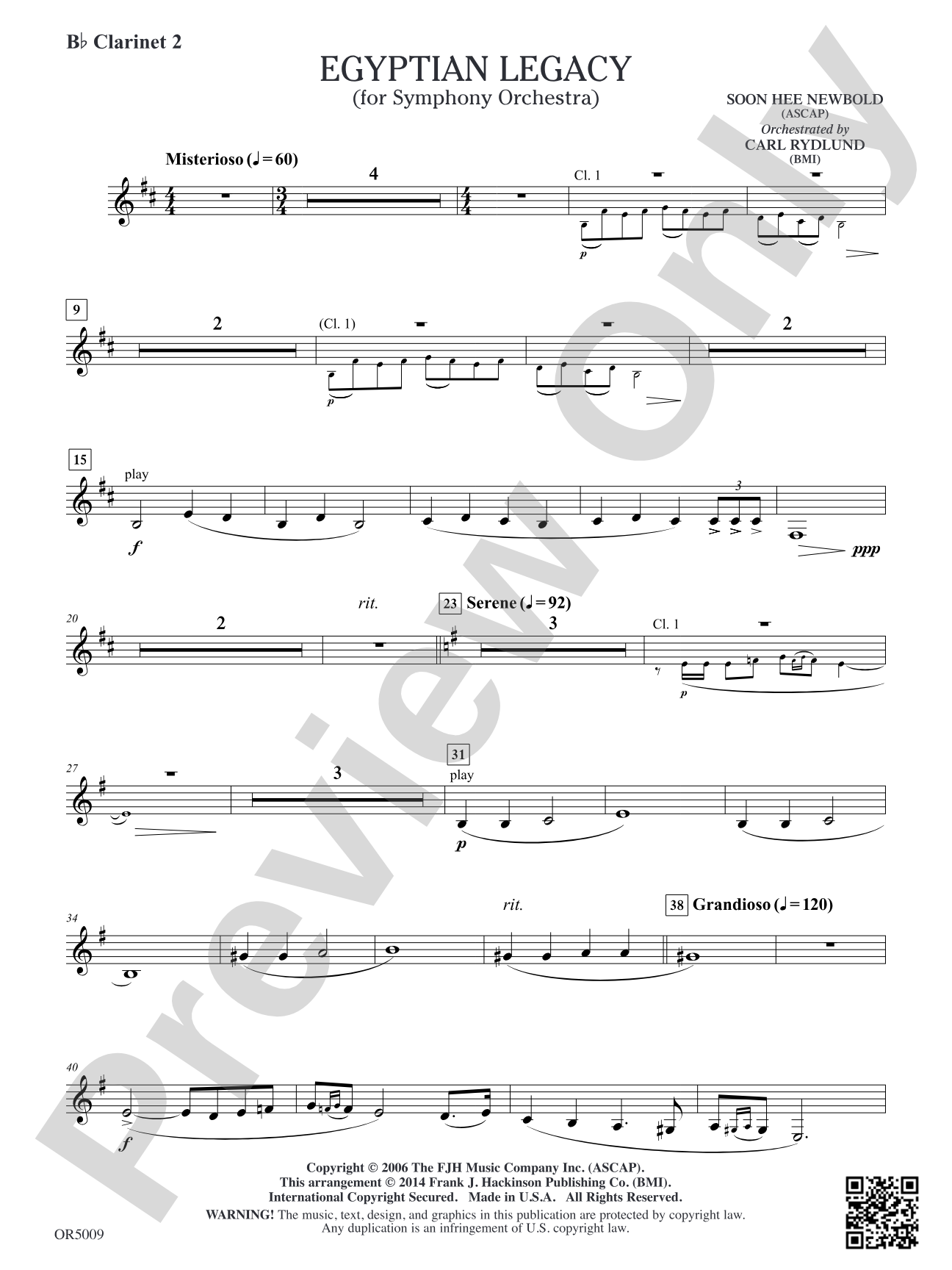 Egyptian Legacy: B-flat Clarinet 2