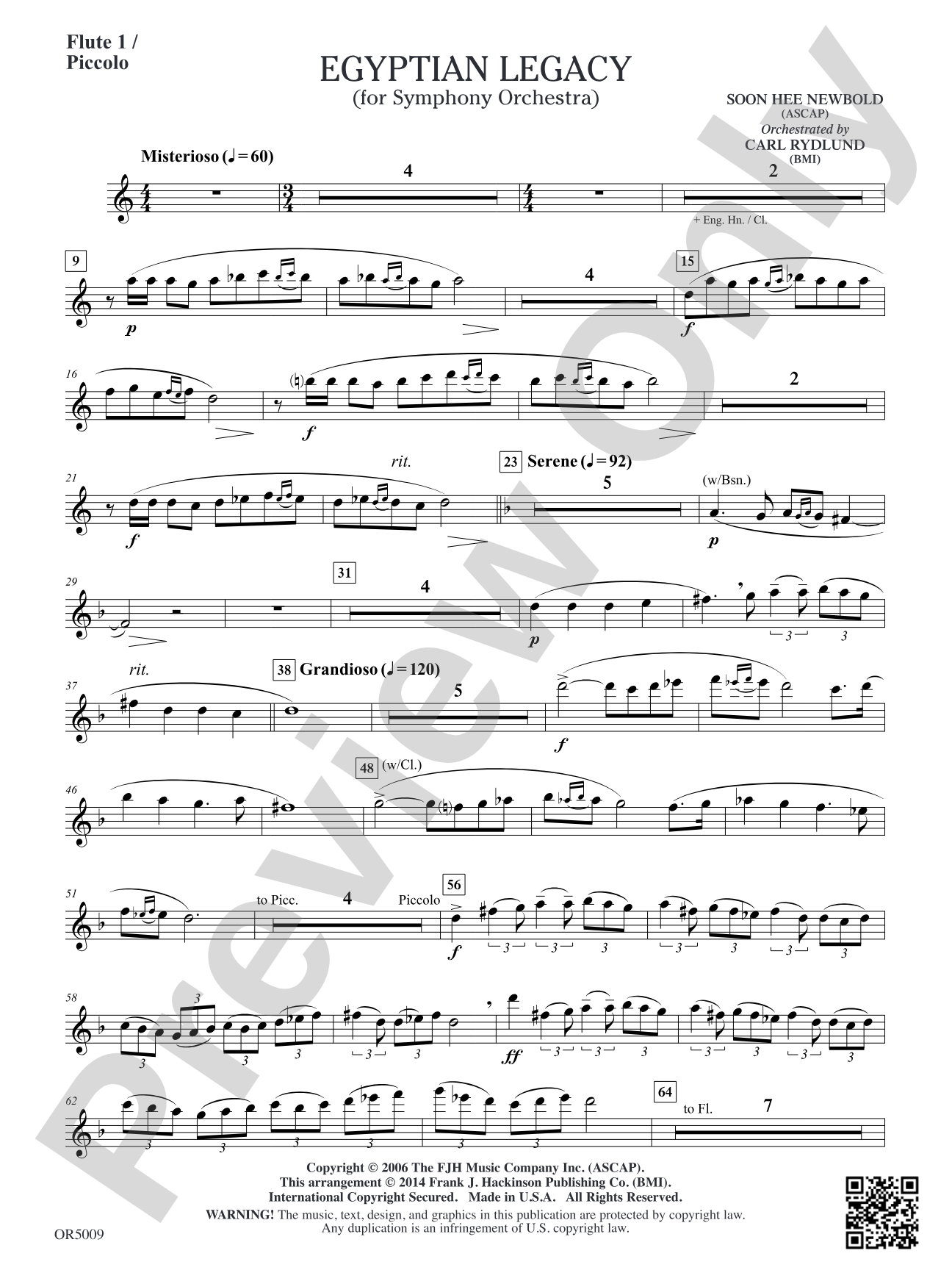 Egyptian Legacy: Flute 1/Piccolo