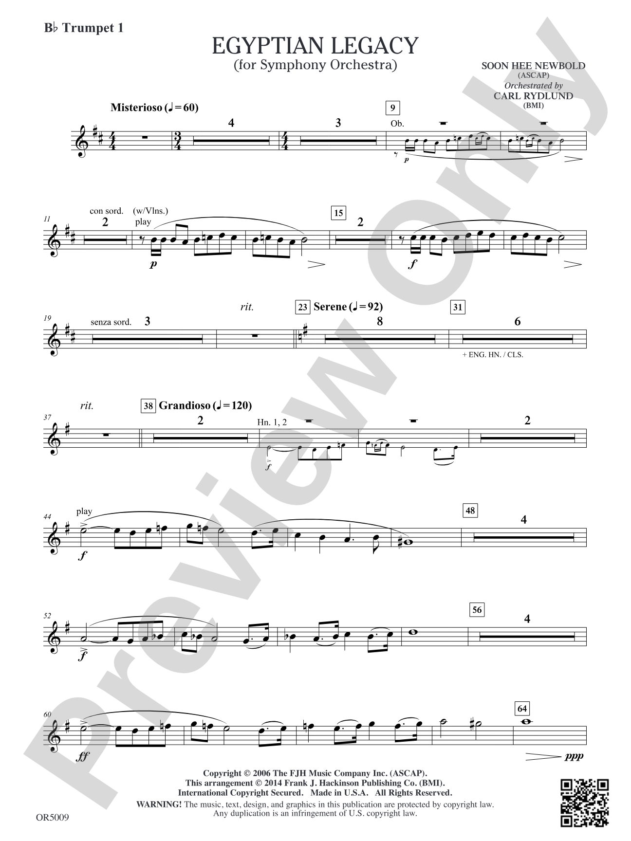 Egyptian Legacy: B-flat Trumpet 1
