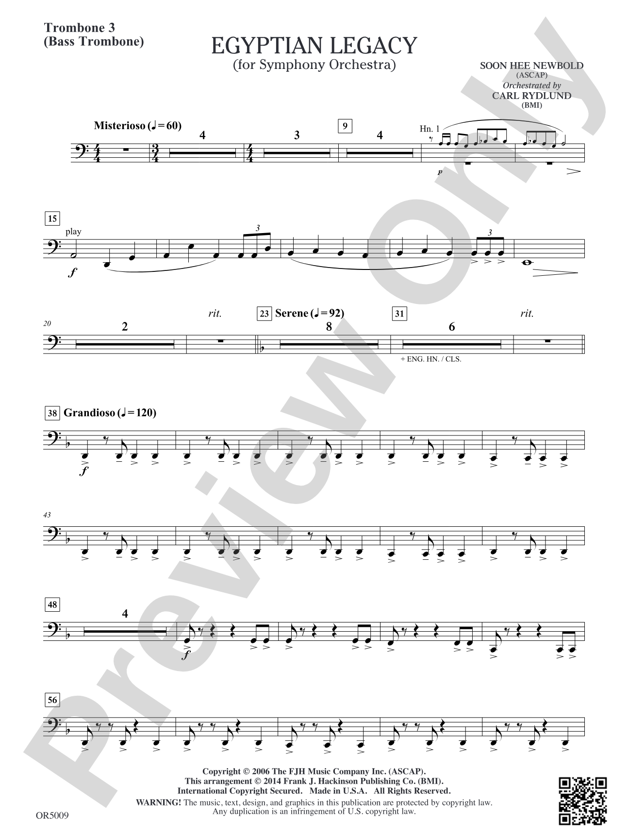 Egyptian Legacy: Trombone 3 (Bass)