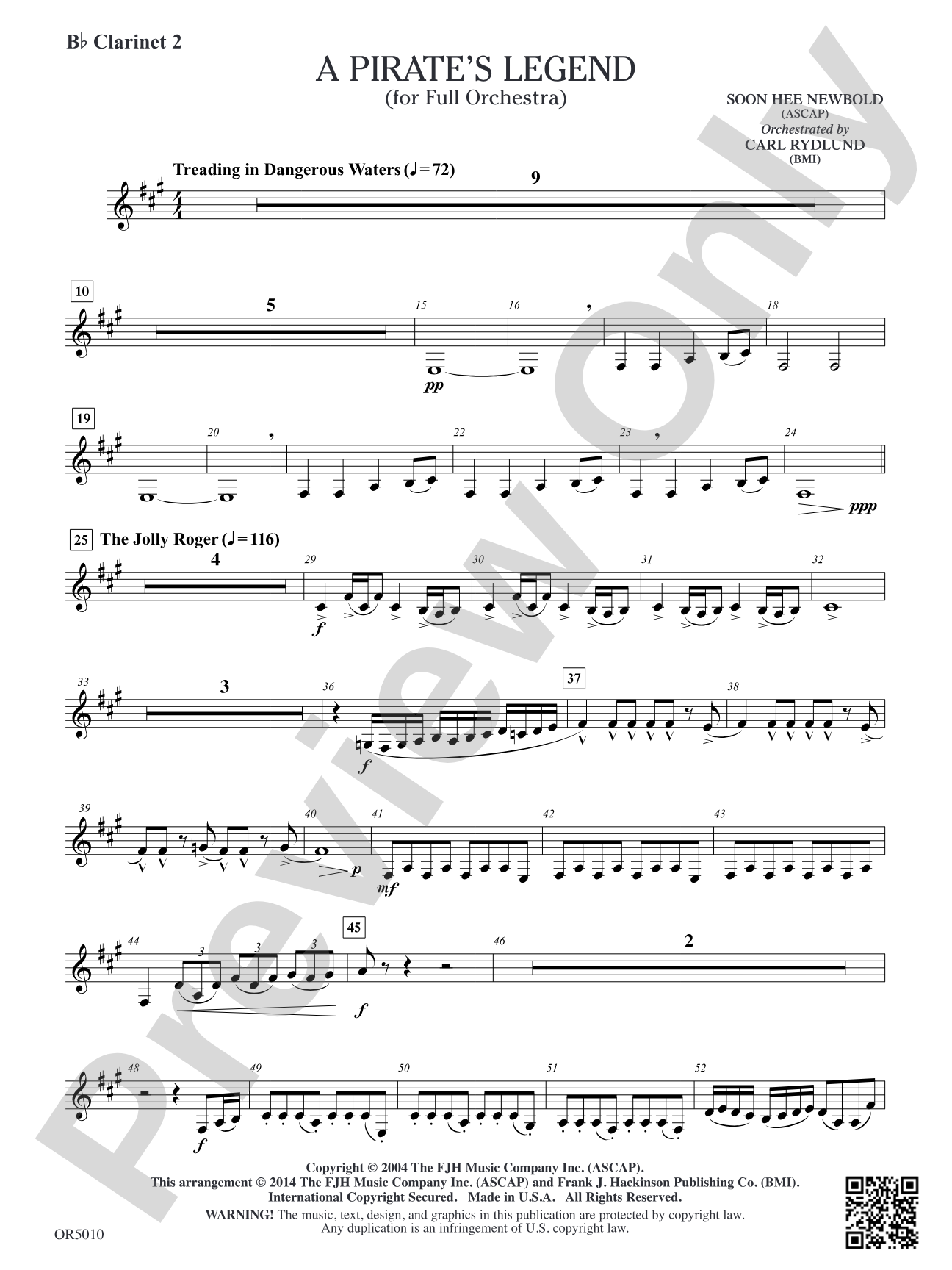 A Pirate's Legend: B-flat Clarinet 2