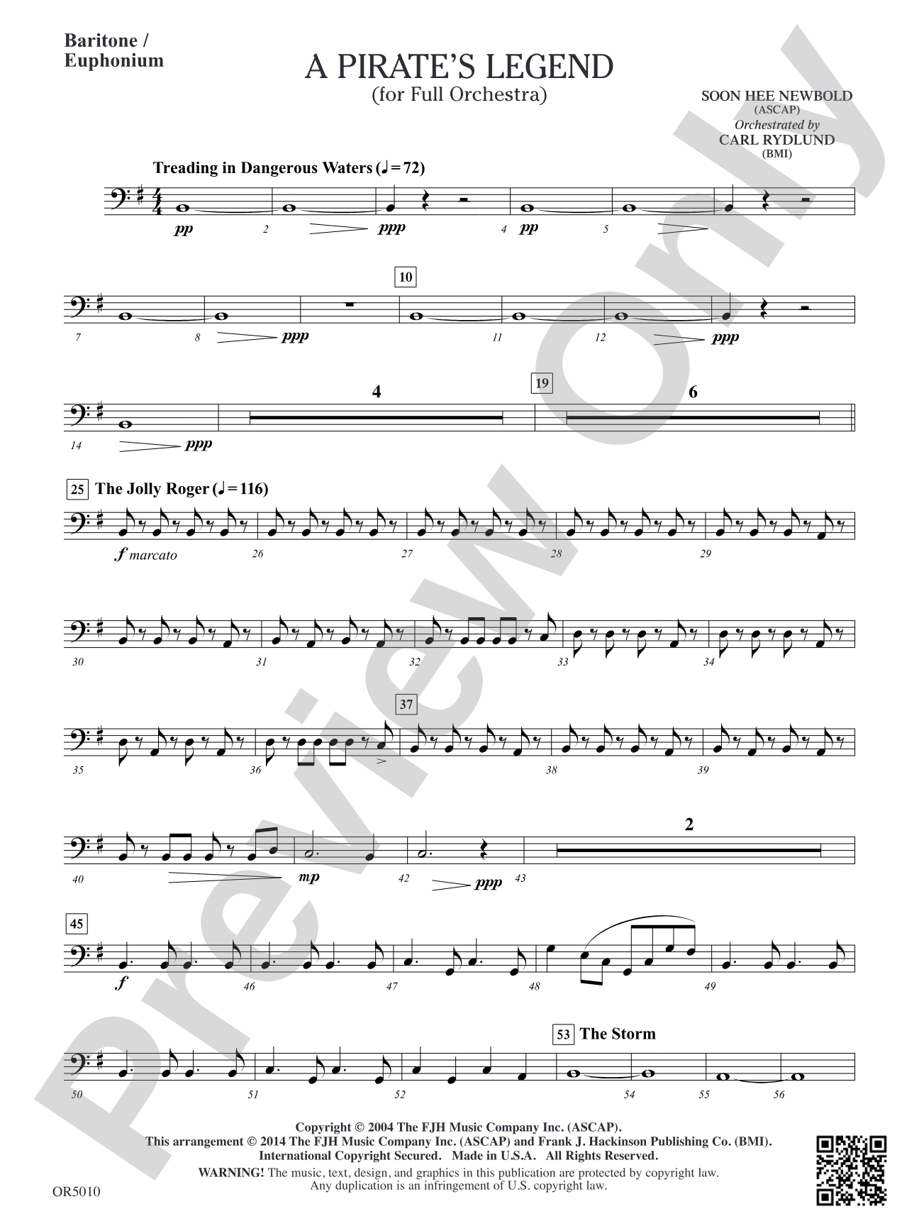 A Pirate's Legend: Optional Baritone/Euphonium