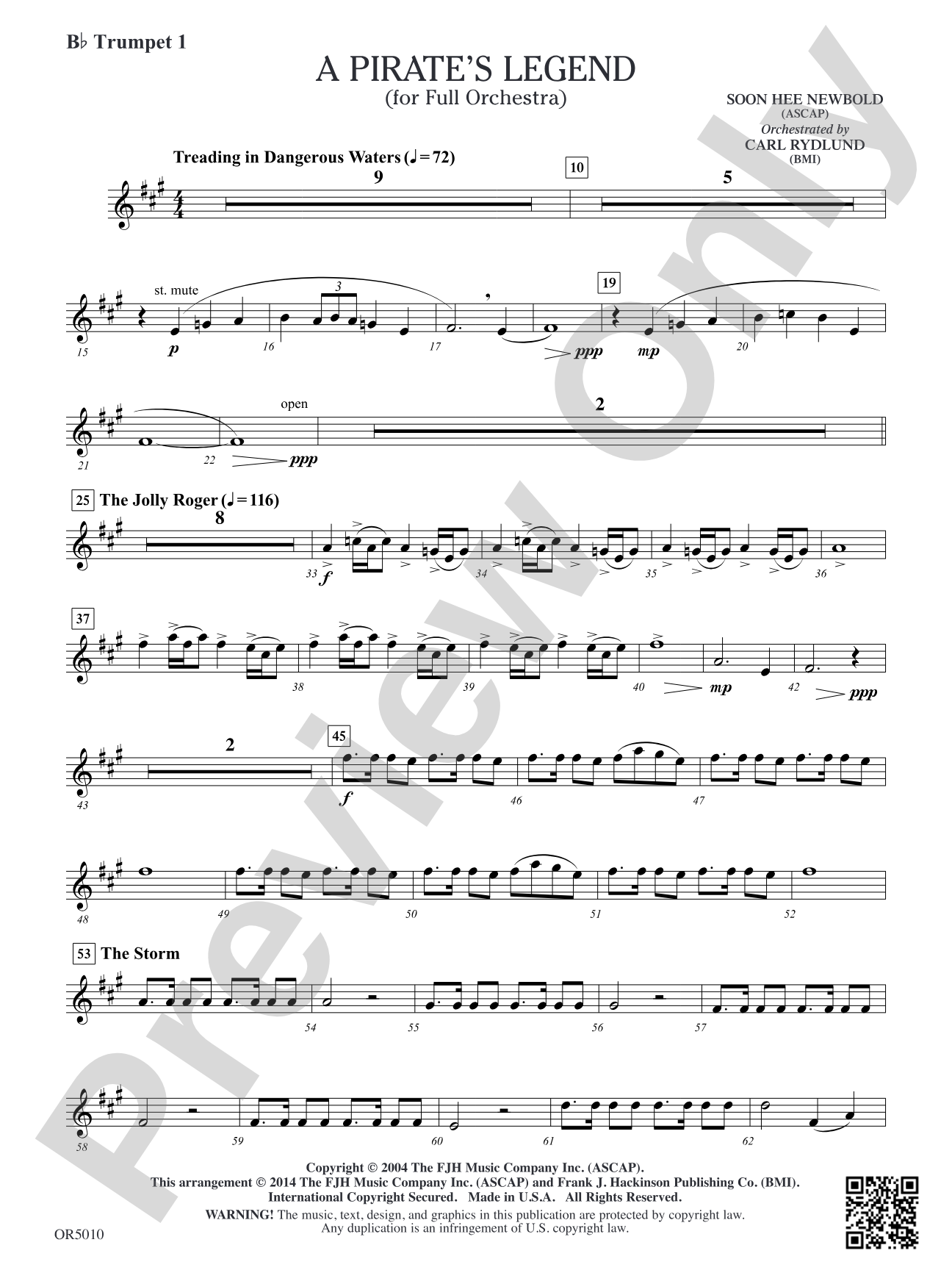 A Pirate's Legend: B-flat Trumpet 1