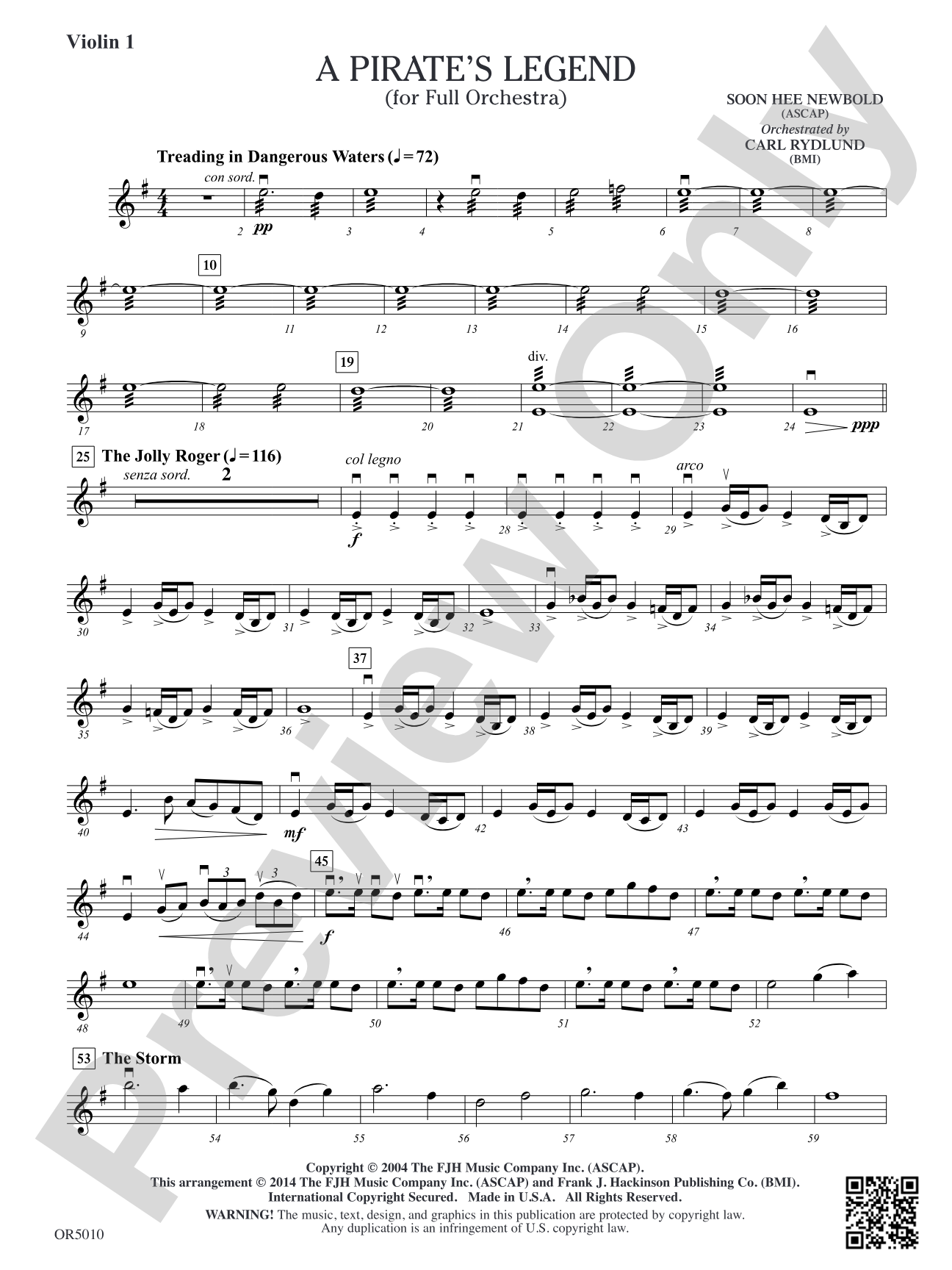 A Pirate's Legend: Violin 1