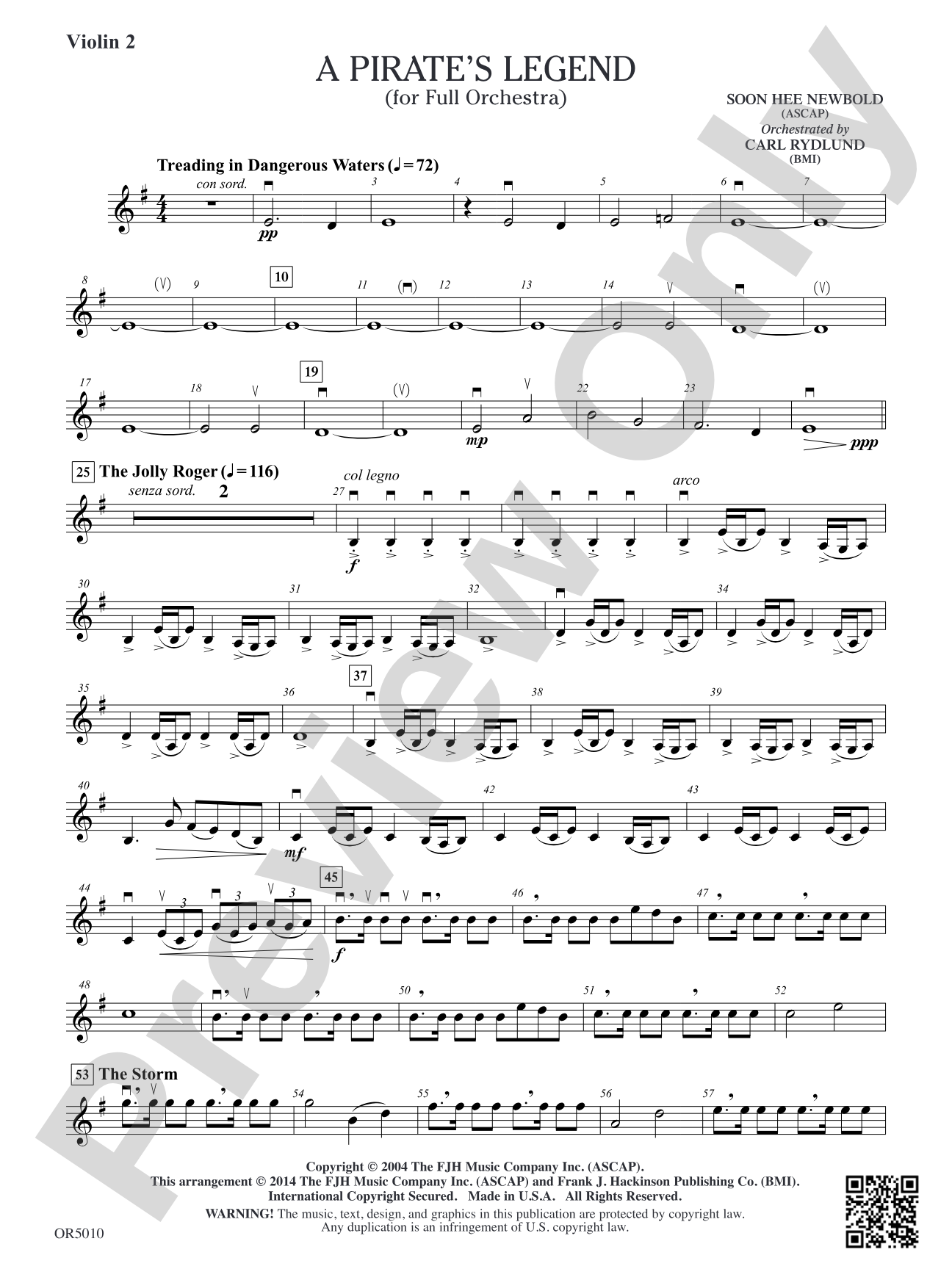 A Pirate's Legend: Violin 2