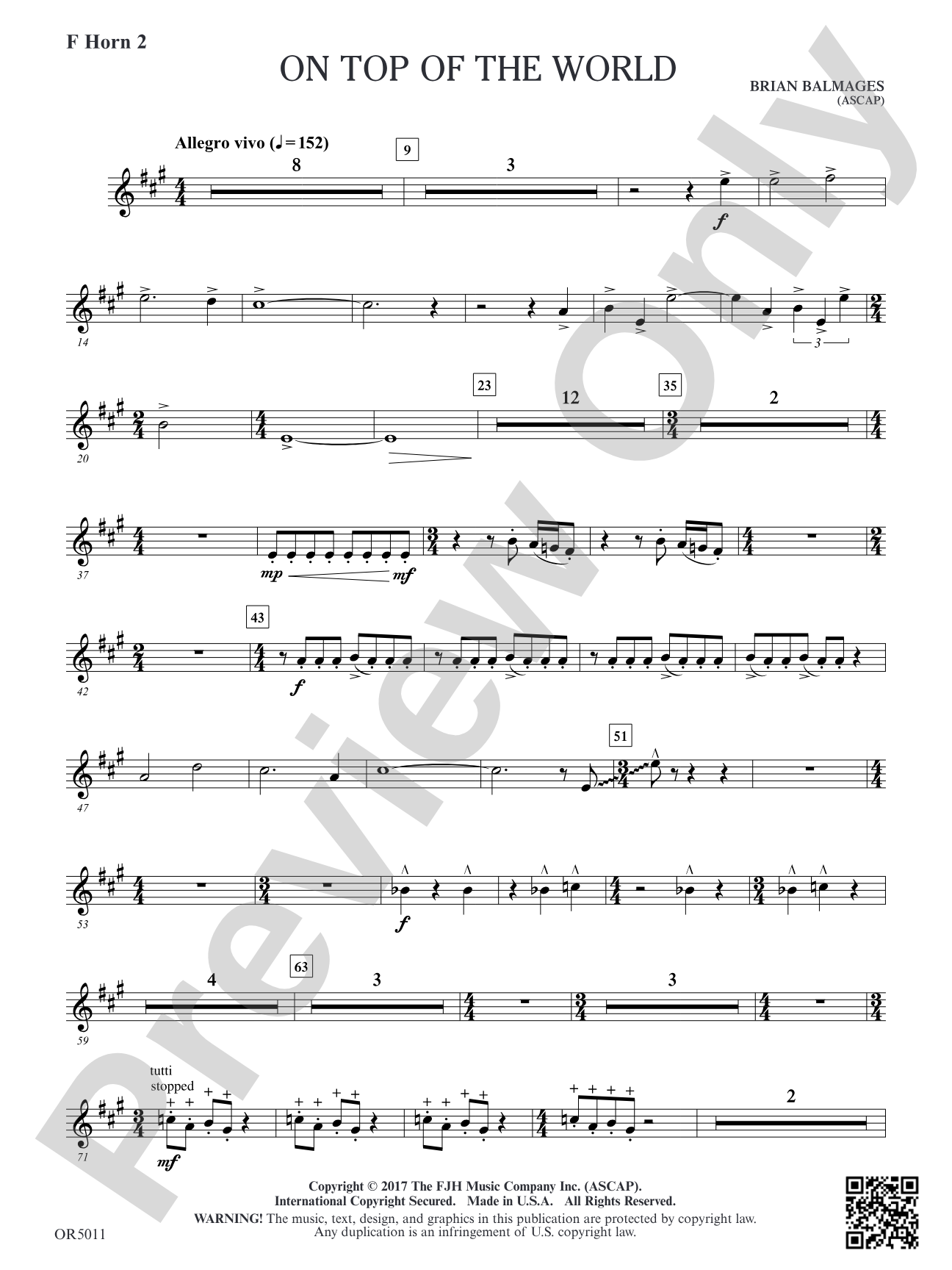 On Top of the World: F Horn 2