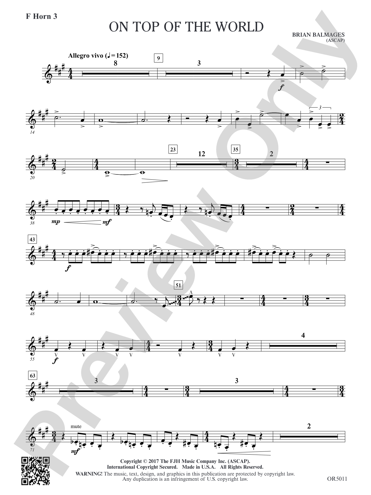 On Top of the World: F Horn 3