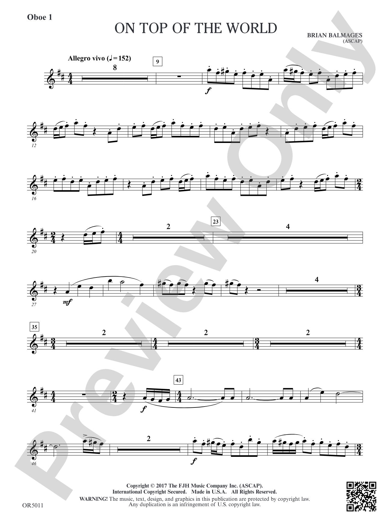 On Top of the World: Oboe 1