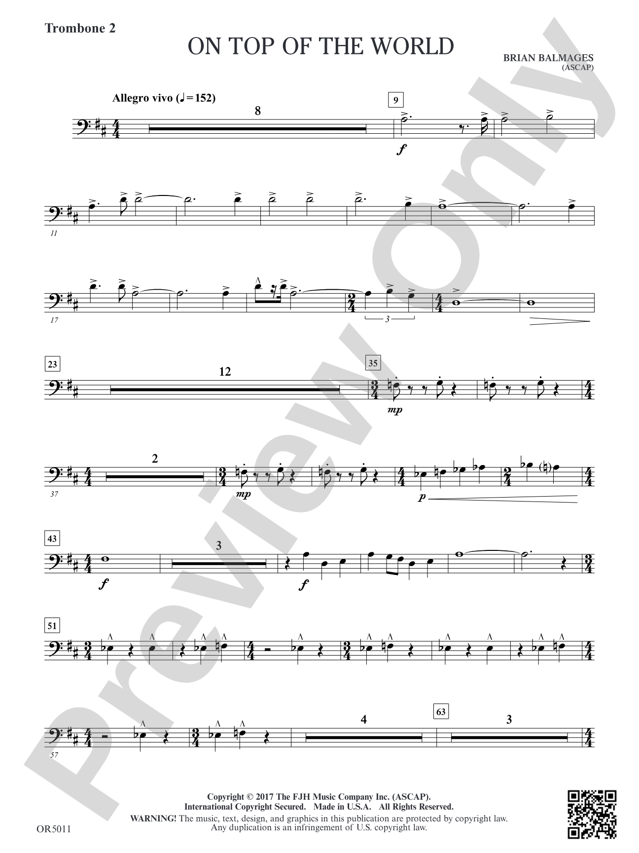 On Top of the World: Trombone 2